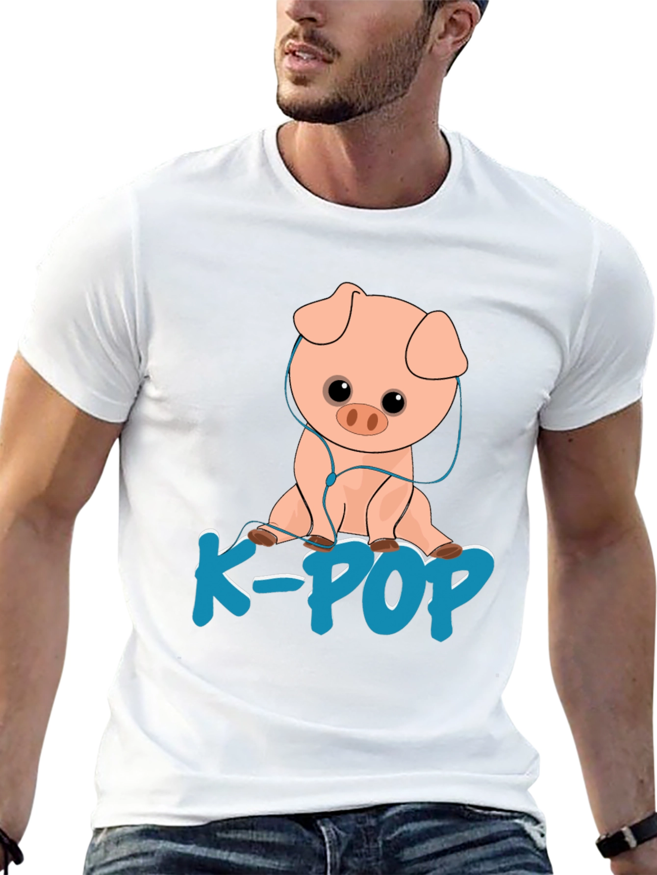 K-Pop Pig T-Shirt - Cute Cartoon Animal Tee