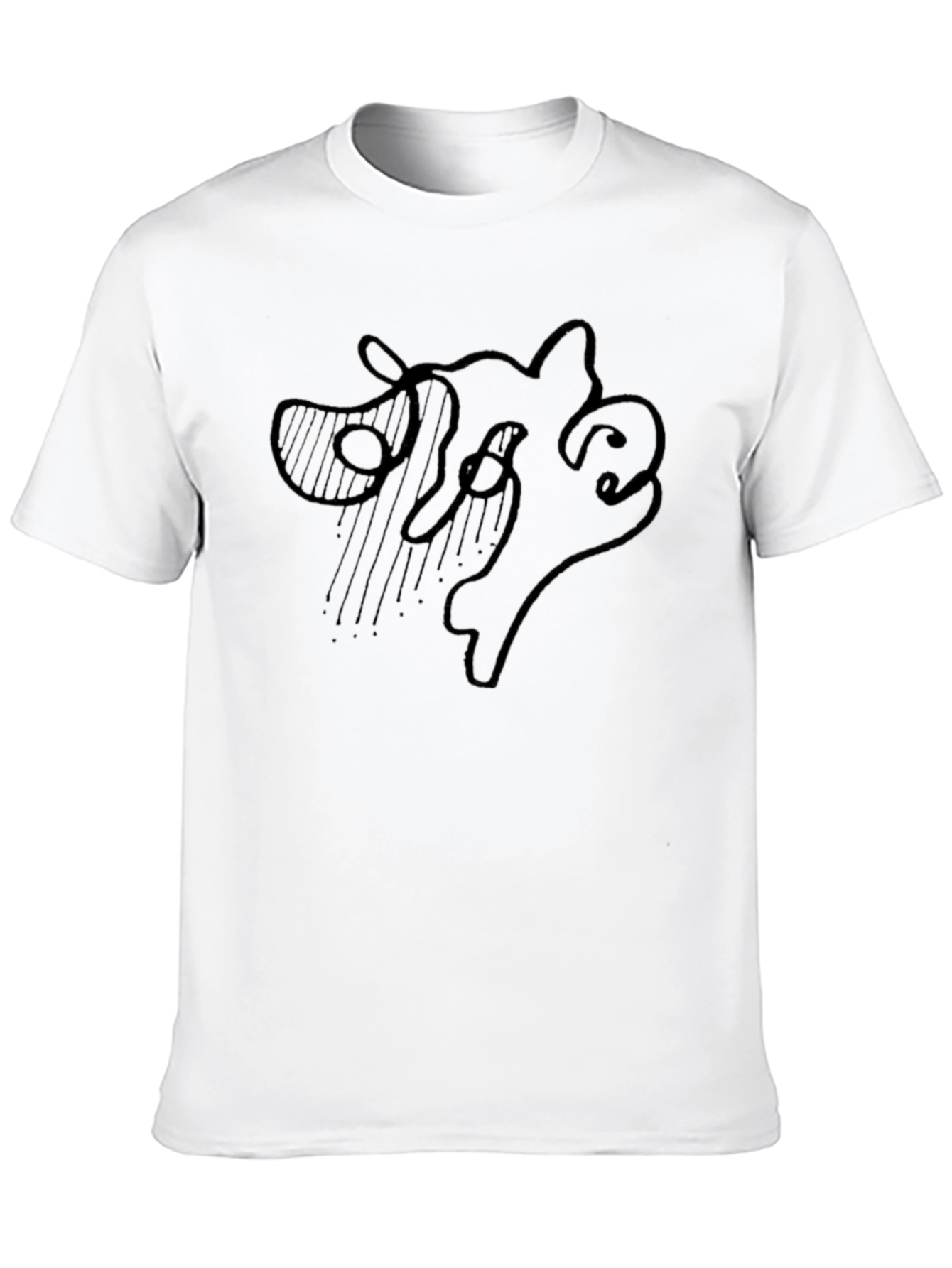 Abstract Line Art Graphic Tee - Modern Casual Style
