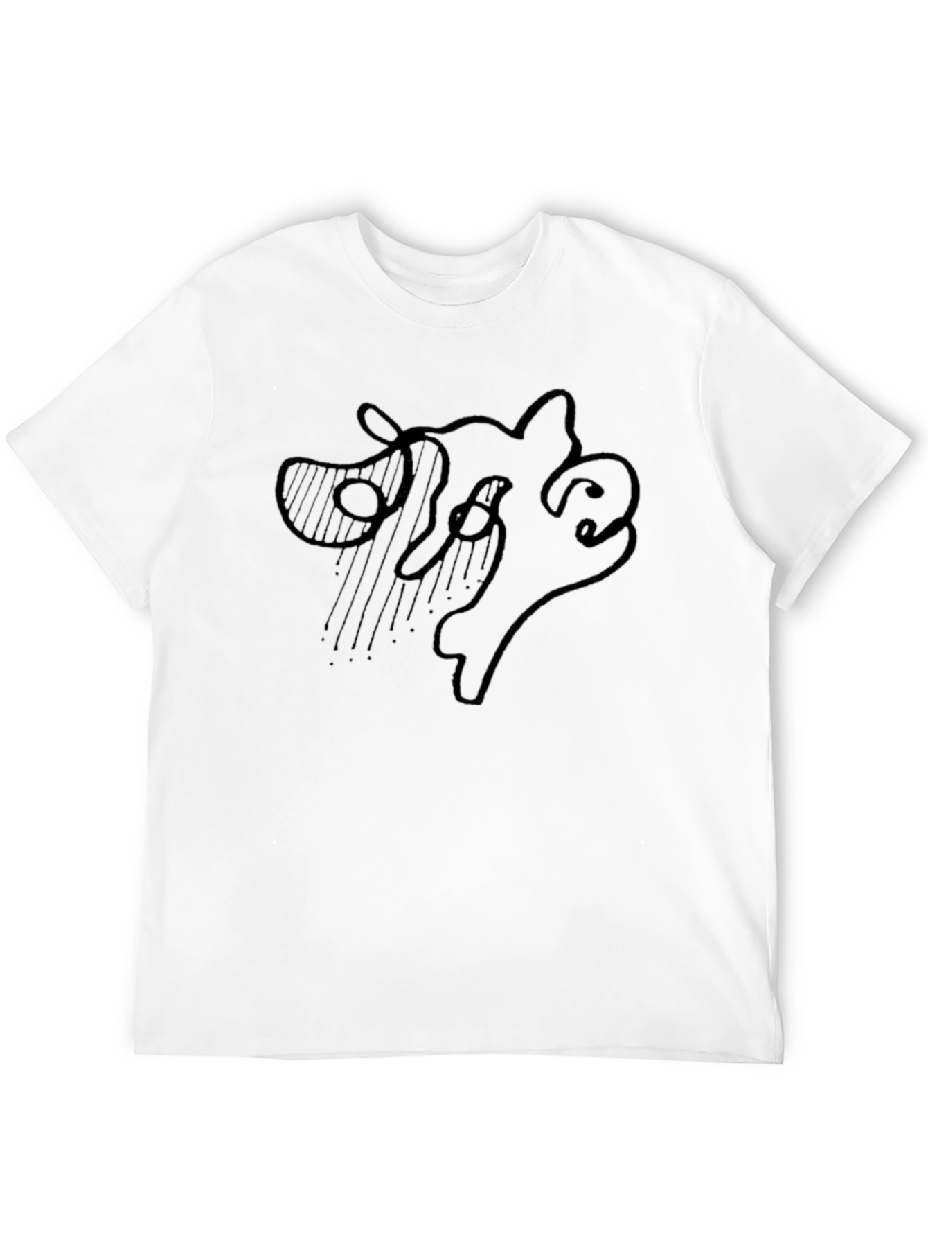 Abstract Line Art Graphic Tee - Modern Casual Style