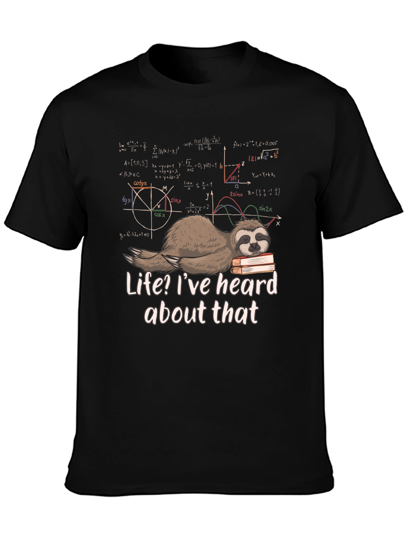 Math Sloth T-Shirt - Funny Lazy Geek Tee