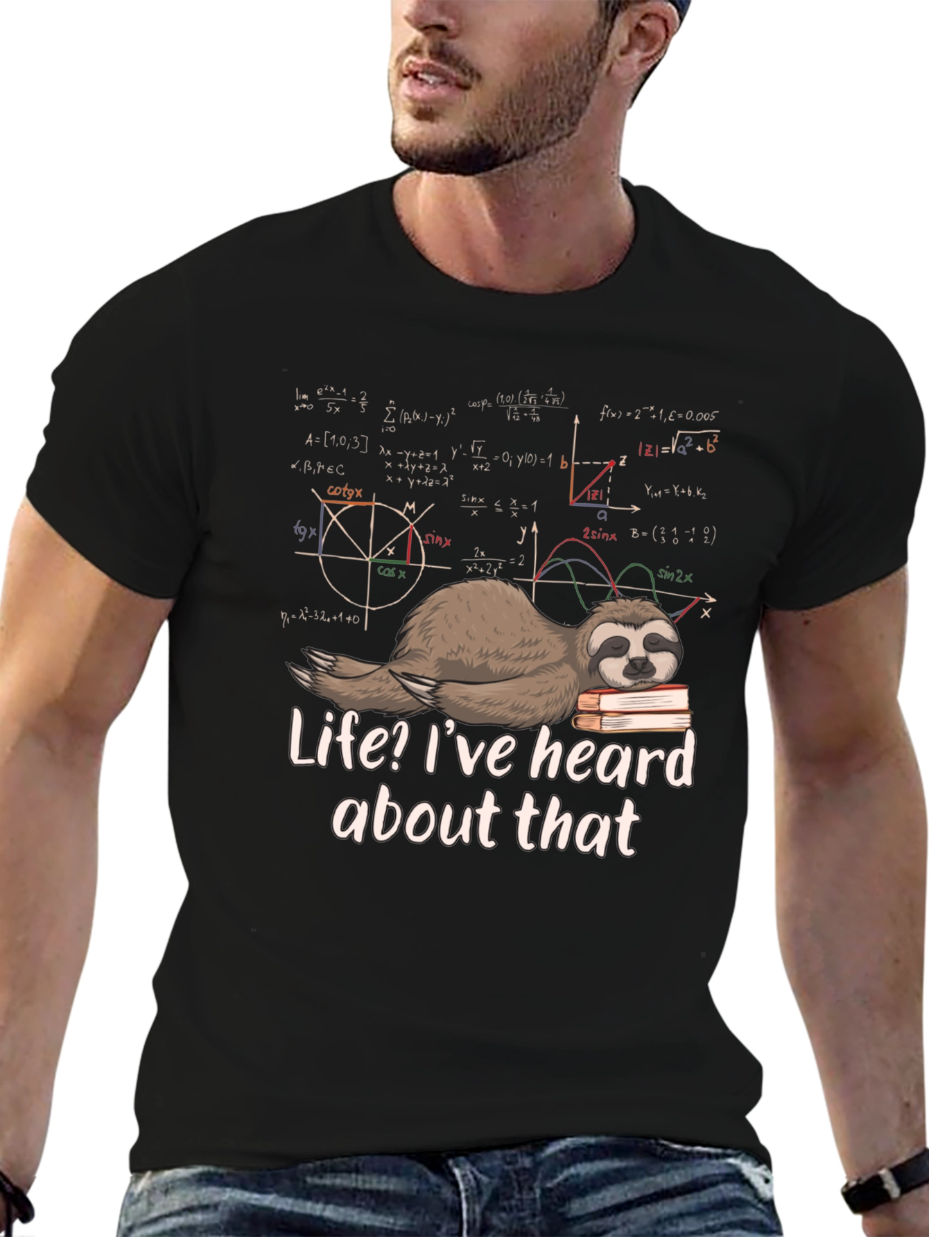 Math Sloth T-Shirt - Funny Lazy Geek Tee
