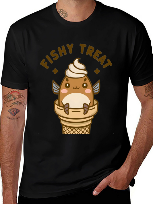 Fishy Treat T-Shirt - Cute Kawaii Ice Cream Fish