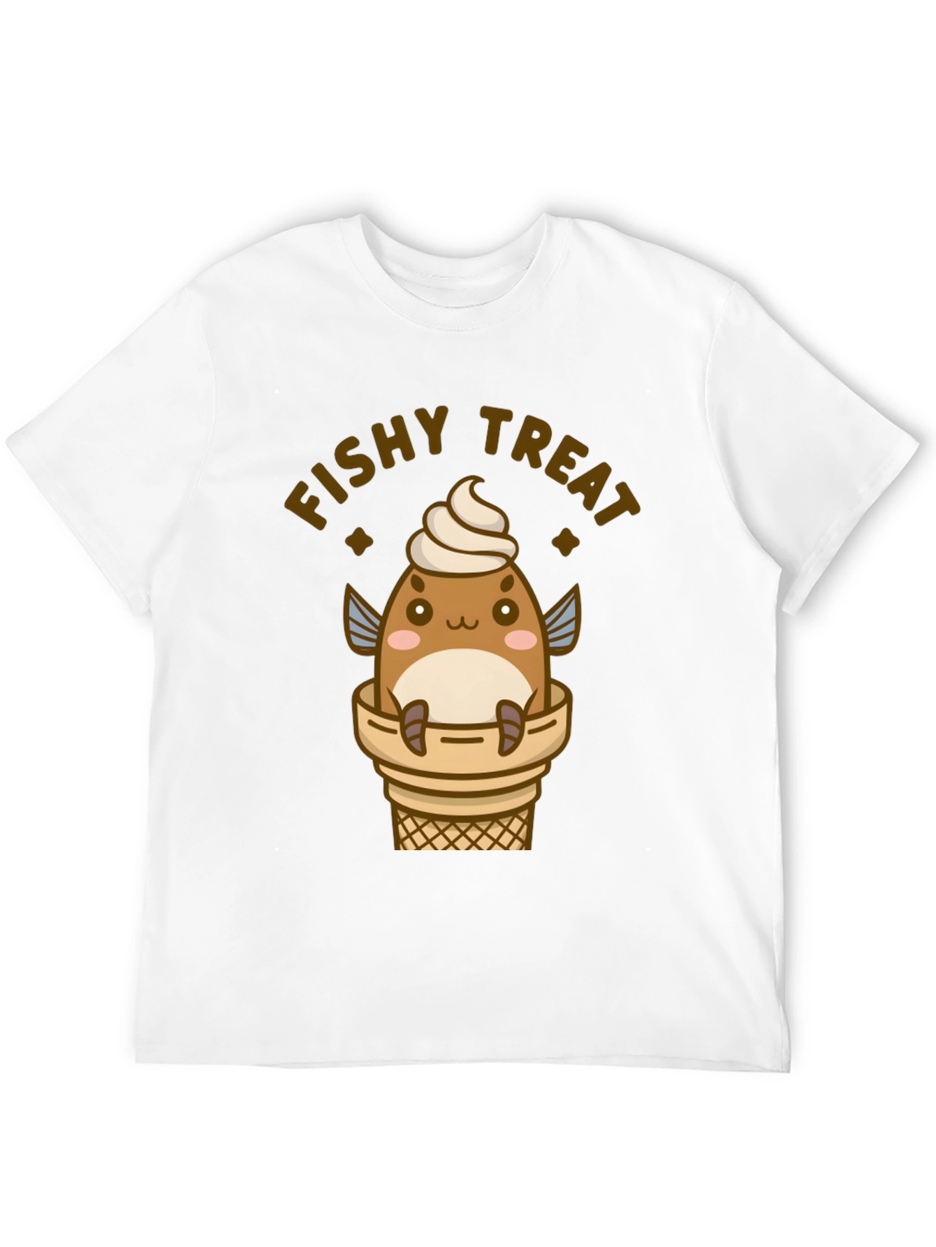 Fishy Treat T-Shirt - Cute Kawaii Ice Cream Fish
