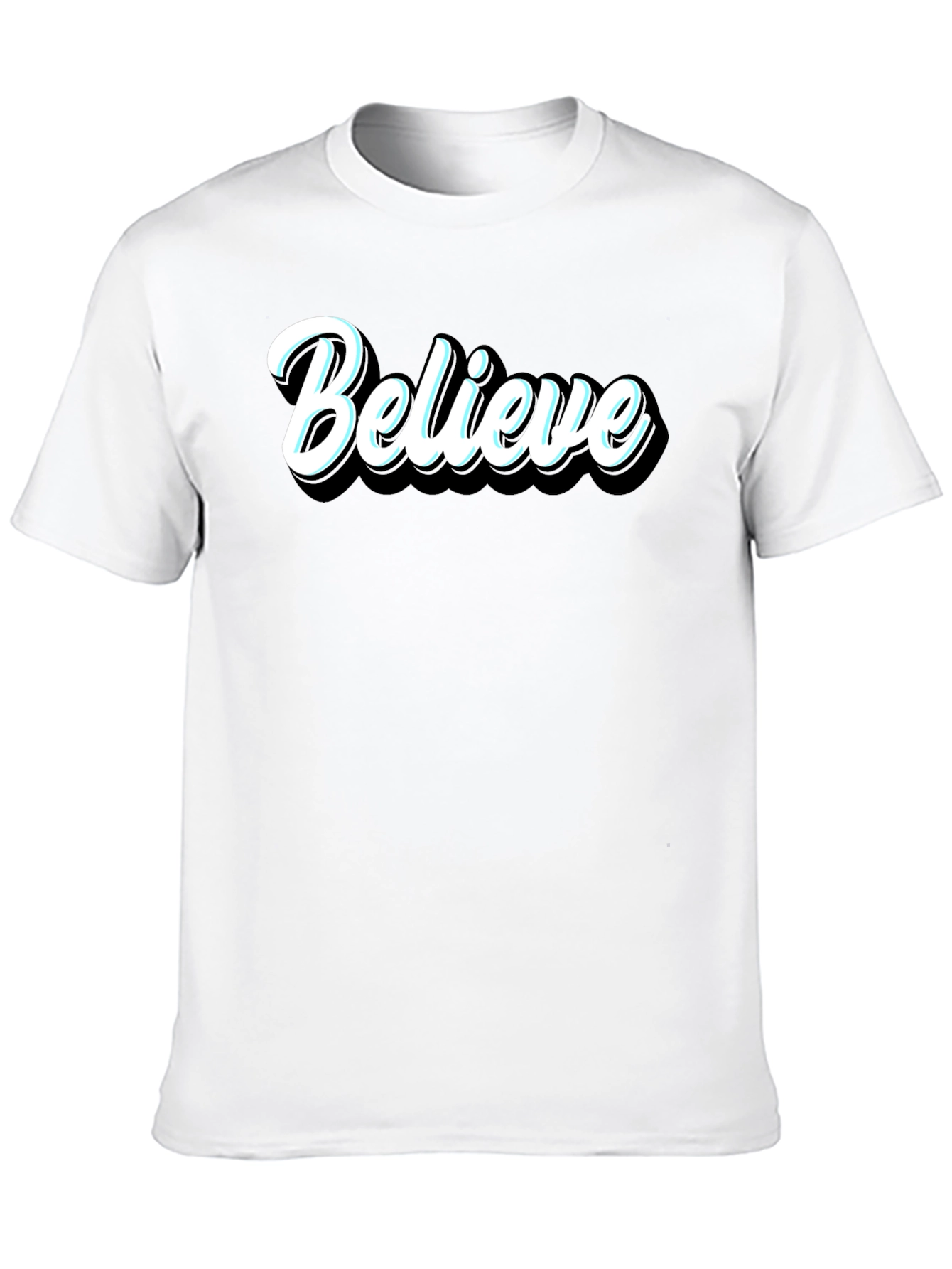 Believe Black Graphic T-Shirt