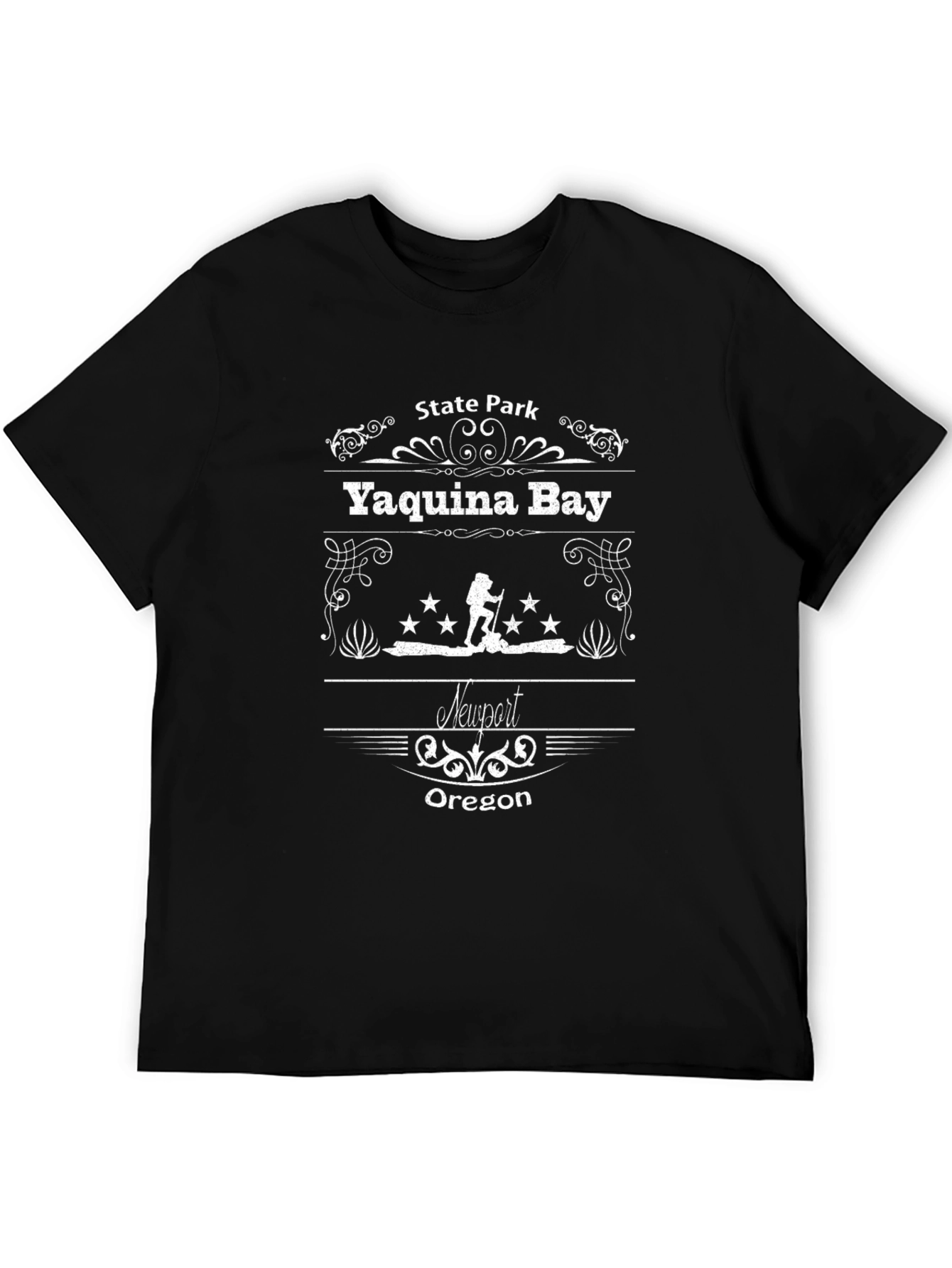 Yaquina Bay State Park Oregon Black T-Shirt