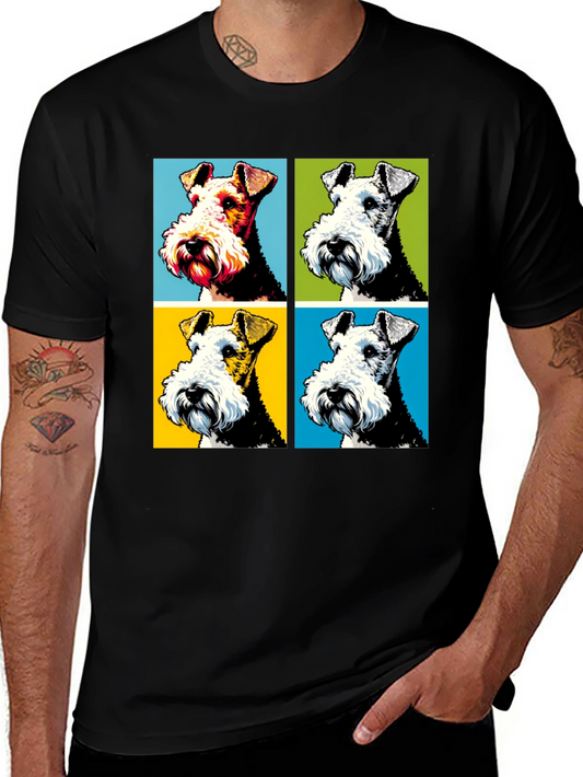 Dog Pop Art Graphic T-Shirt - Stylish Canine Tee
