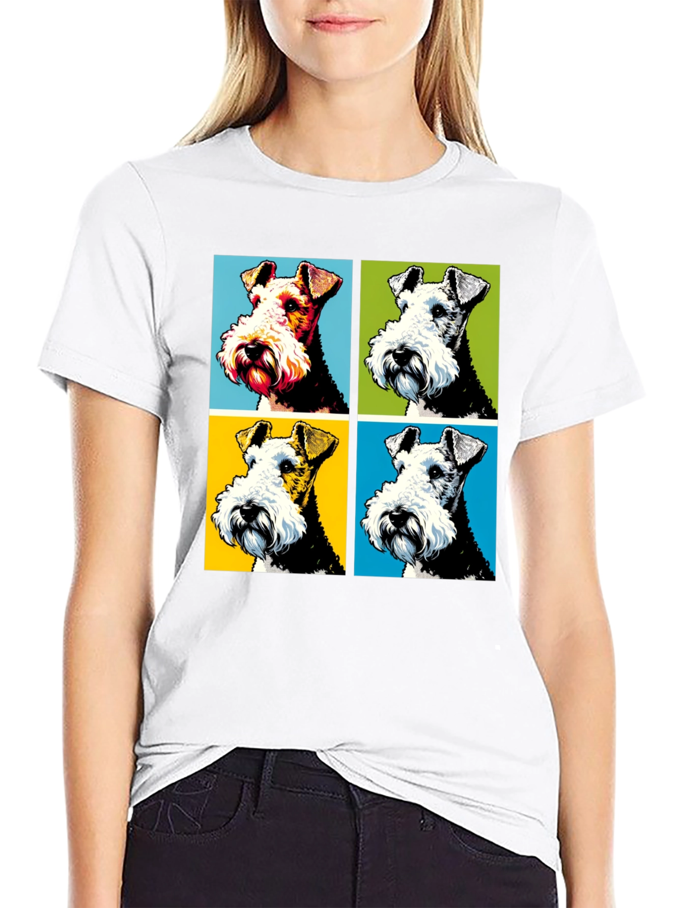 Dog Pop Art Graphic T-Shirt - Stylish Canine Tee