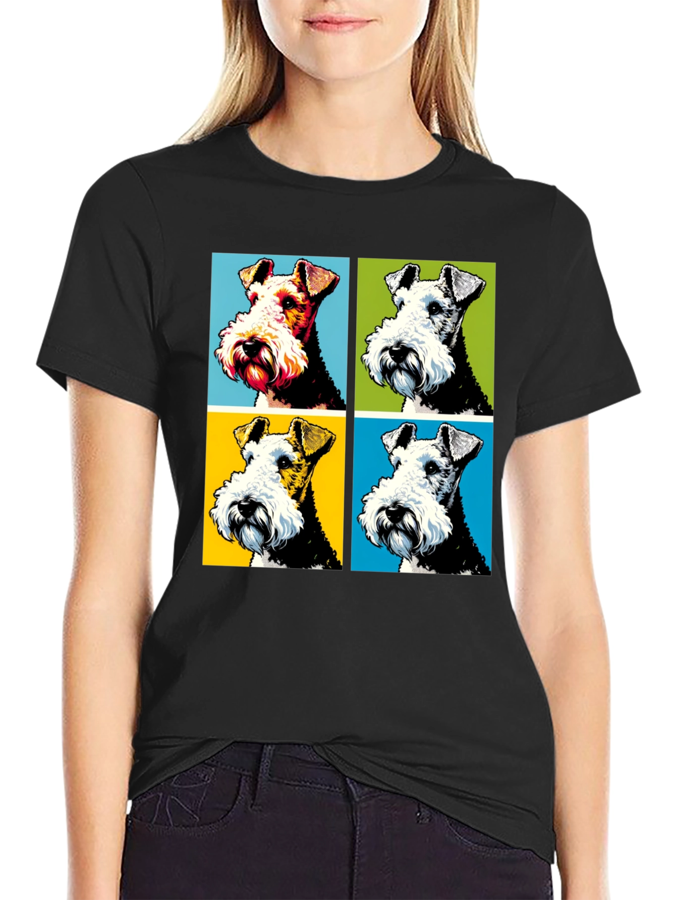 Dog Pop Art Graphic T-Shirt - Stylish Canine Tee