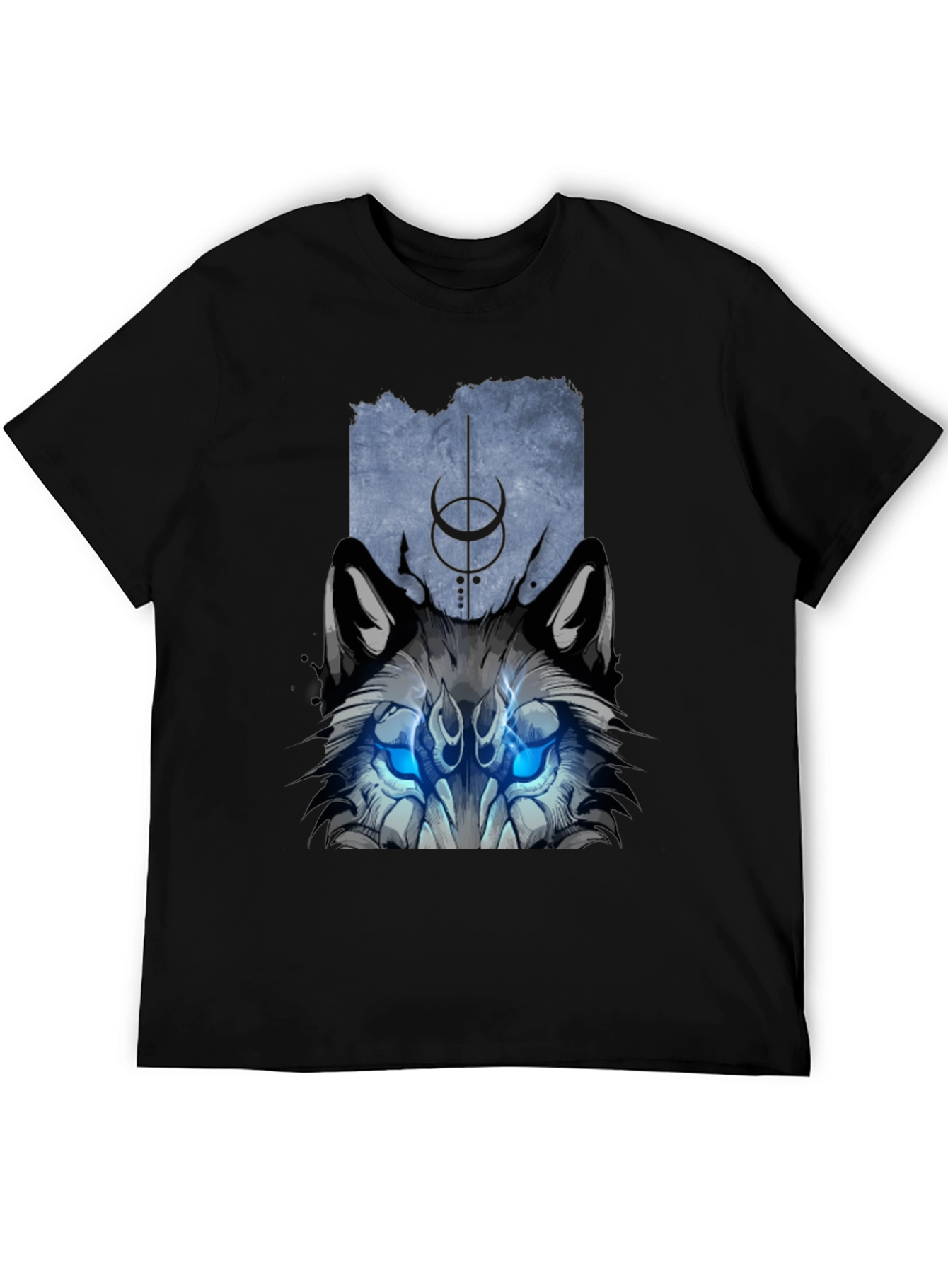 Mystic Wolf Graphic Tee - Black