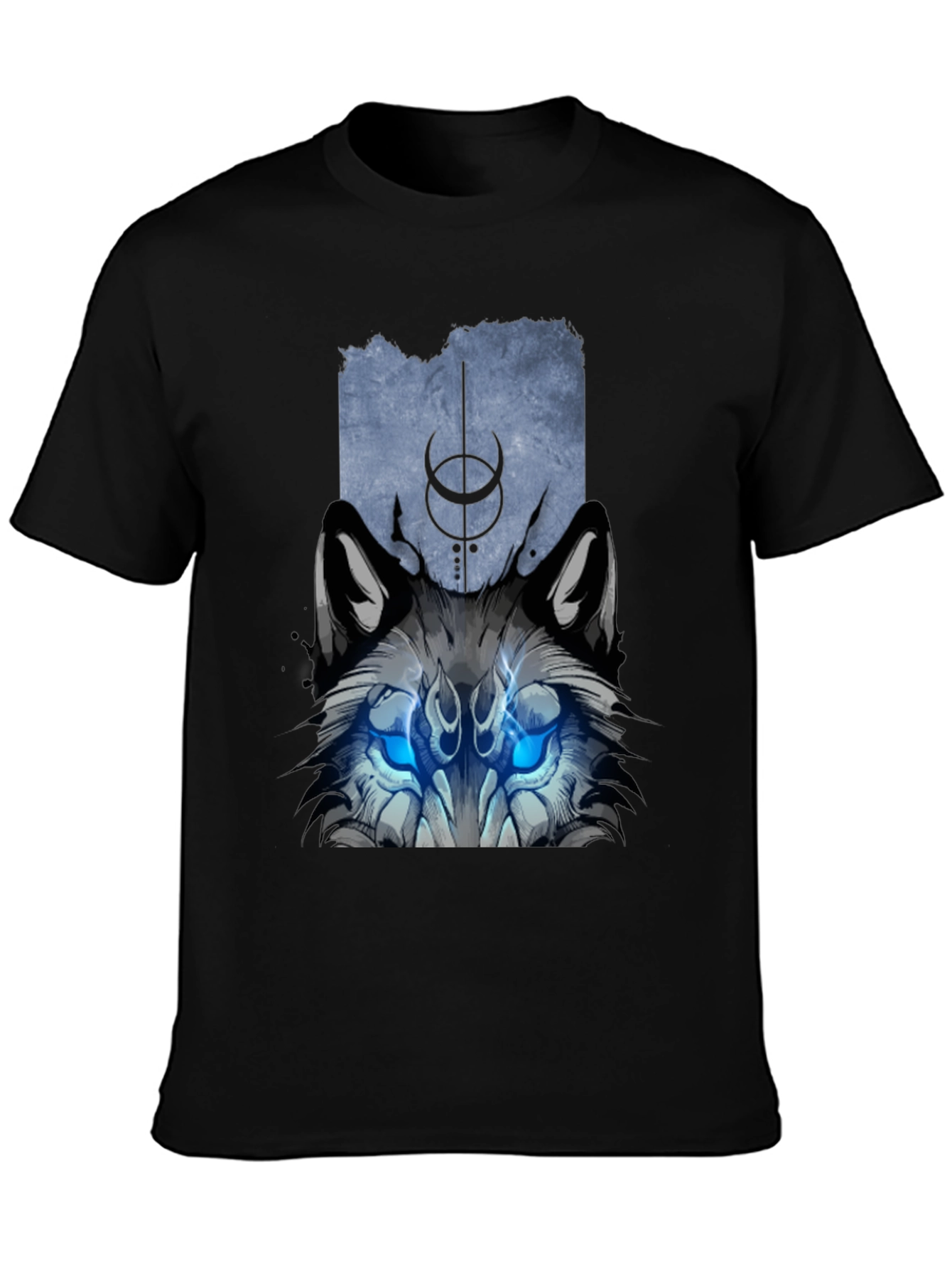 Mystic Wolf Graphic Tee - Black