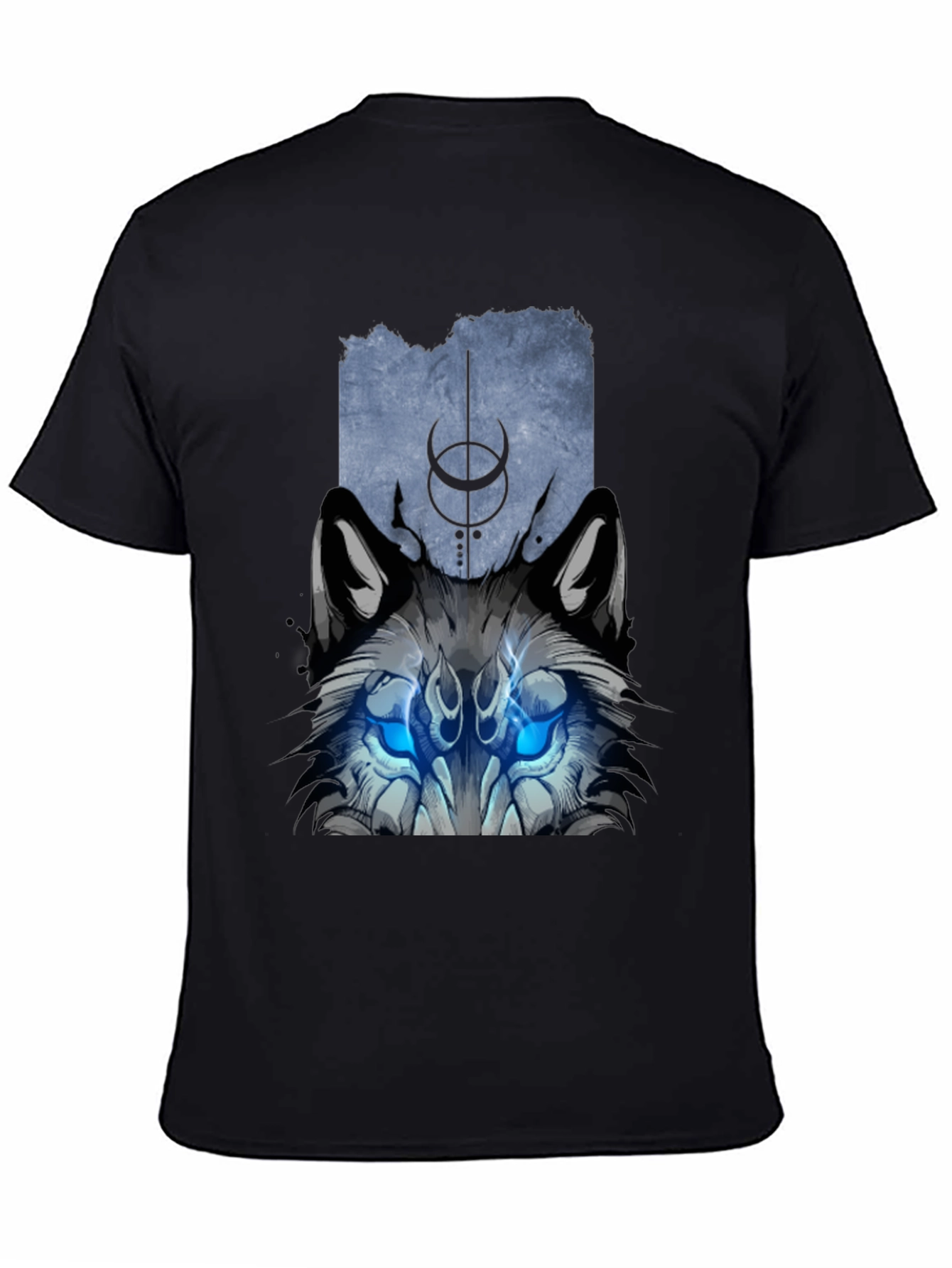 Mystic Wolf Graphic Tee - Black