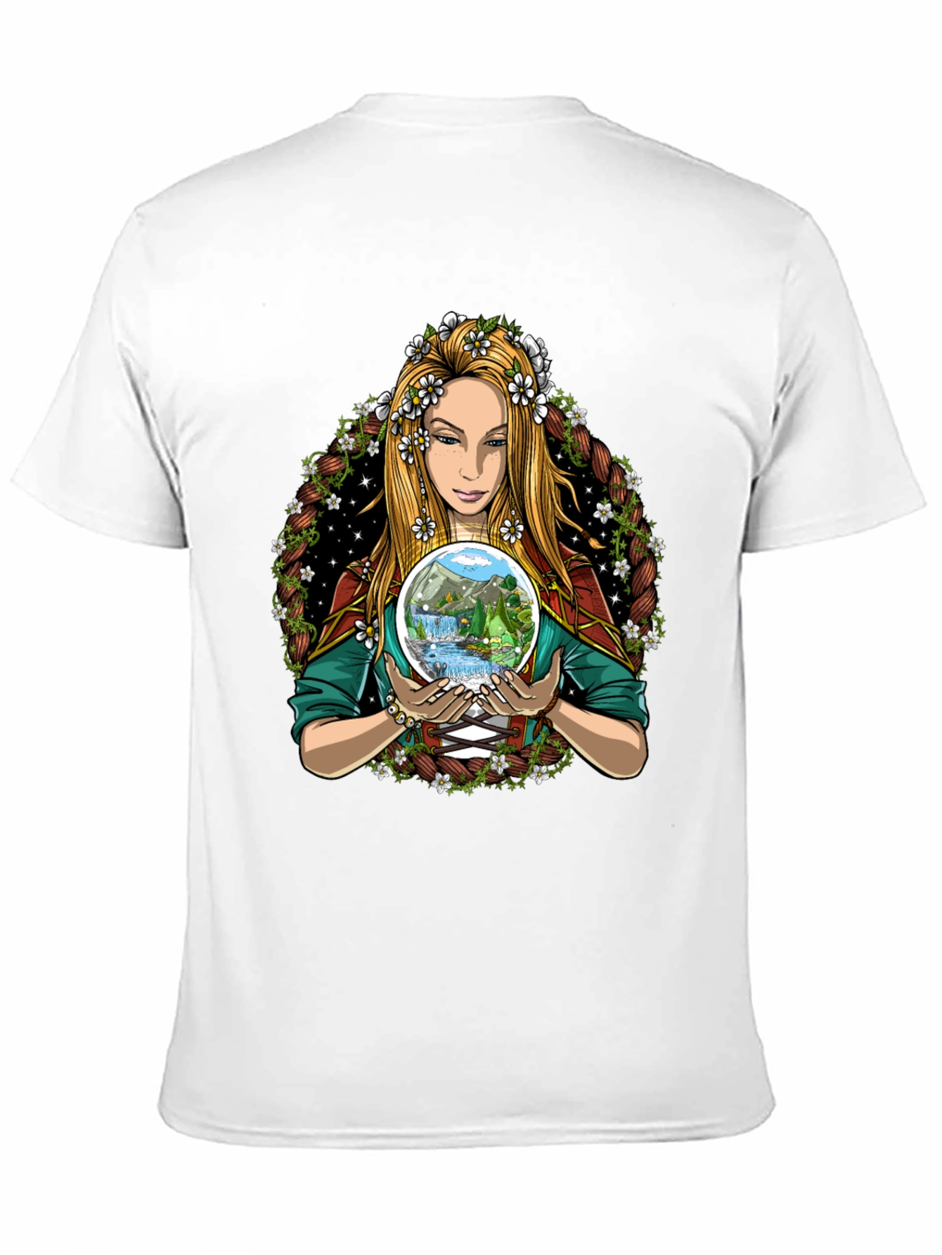 Nature Goddess Graphic Tee - Mystical Earth Lover Shirt