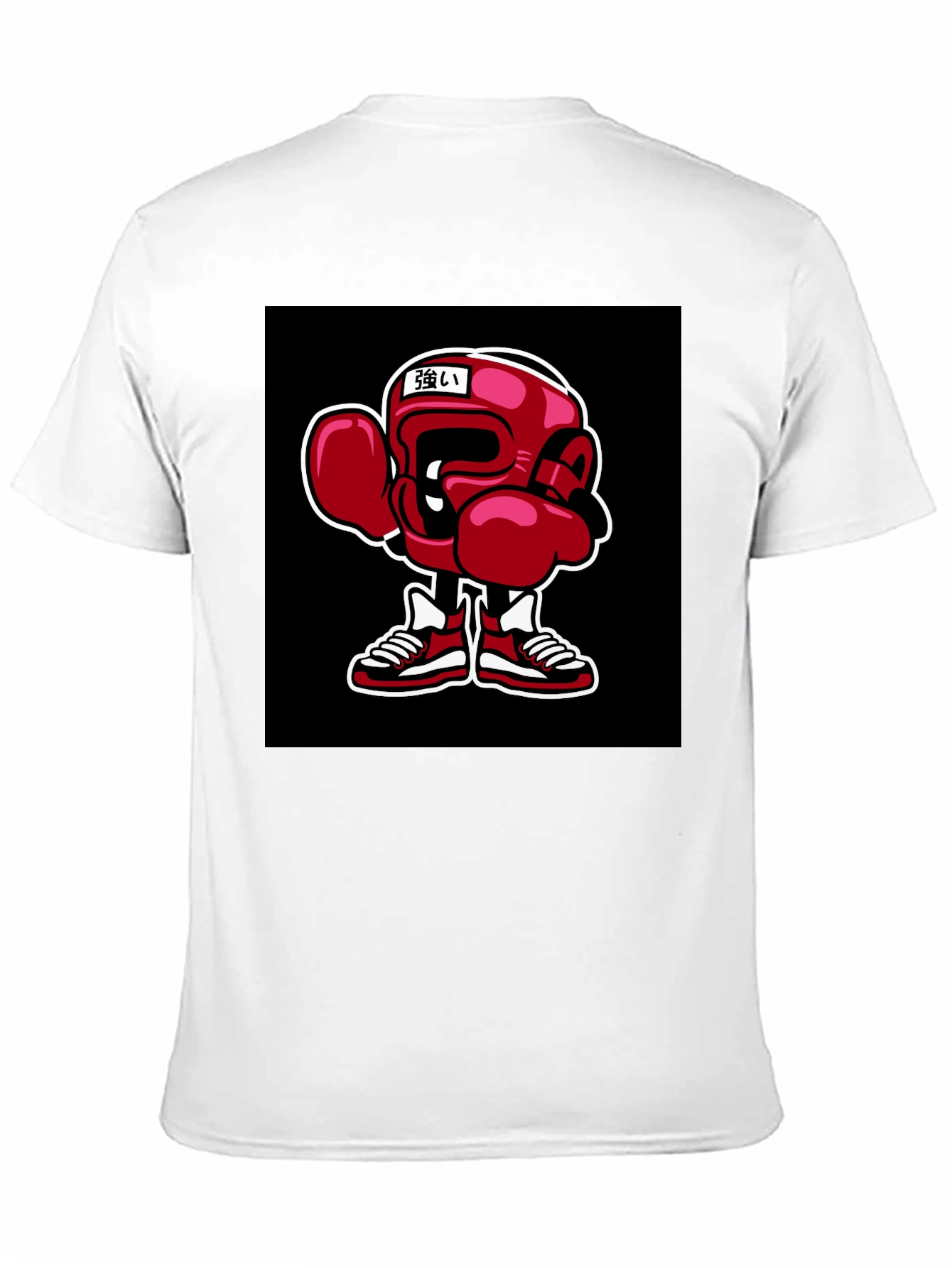 Boxing Cartoon Graphic Black Tee
