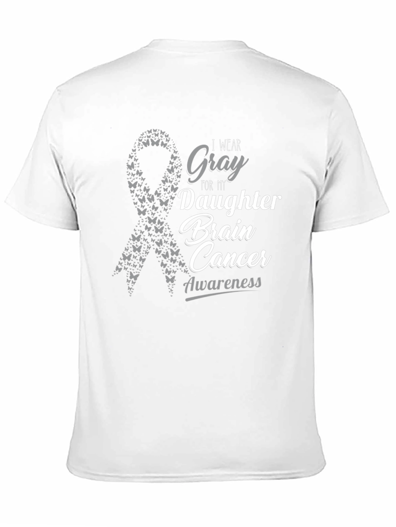 Gray Brain Cancer Awareness T-Shirt