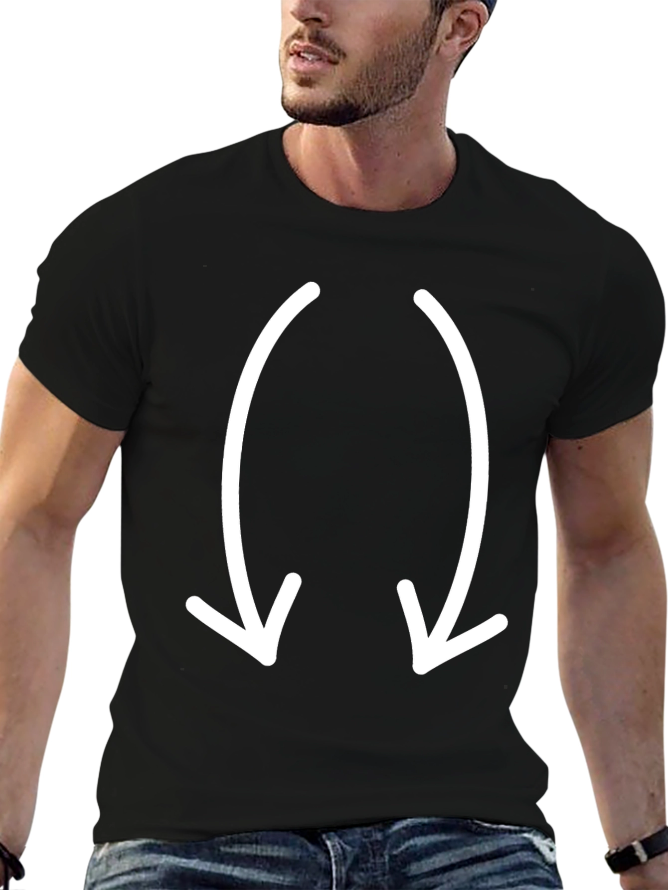 Cool Black T-Shirt with Arrow Design