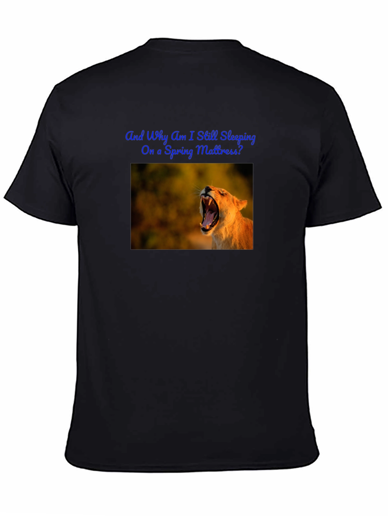 Lion Graphic Tee - Spring Mattress? Humor Shirt