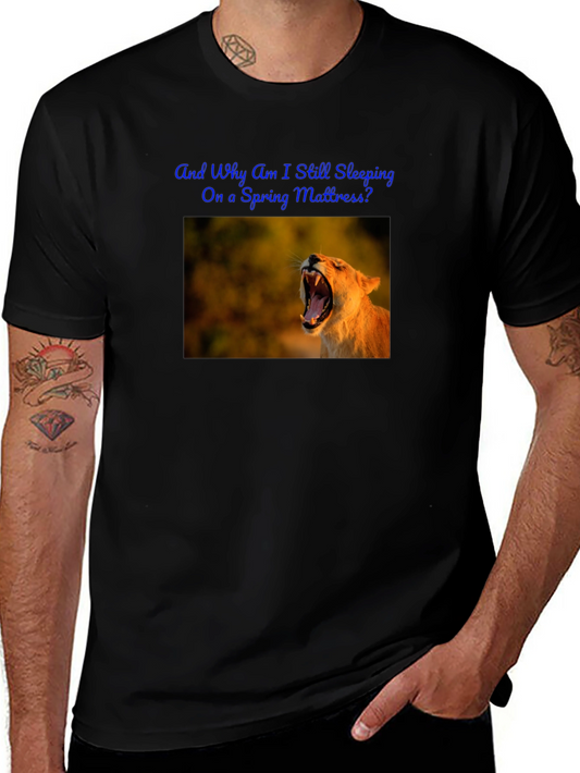 Lion Graphic Tee - Spring Mattress? Humor Shirt