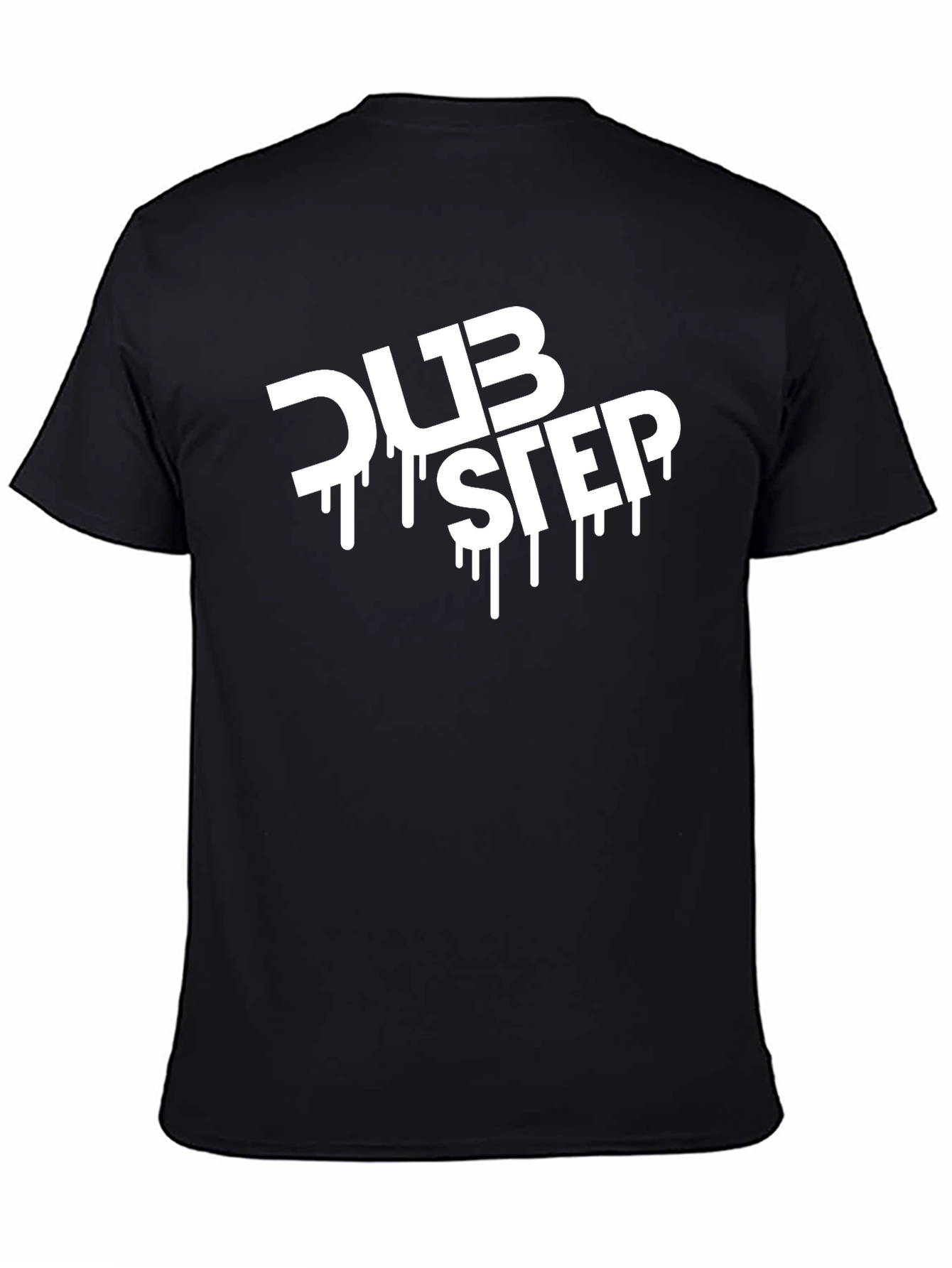 Dubstep Graphic Print Black T-Shirt