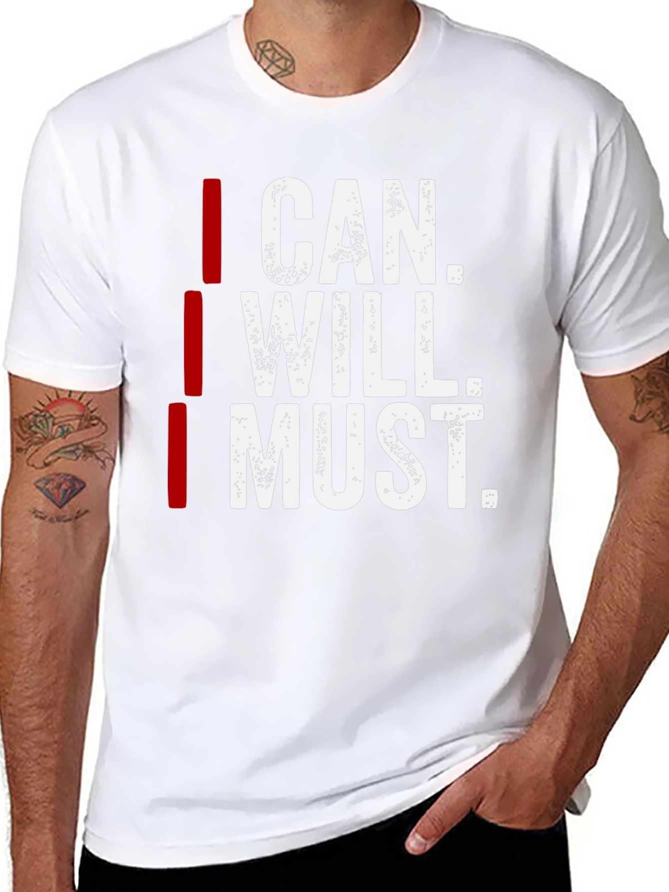 Motivational I Can I Will I Must Graphic Tee