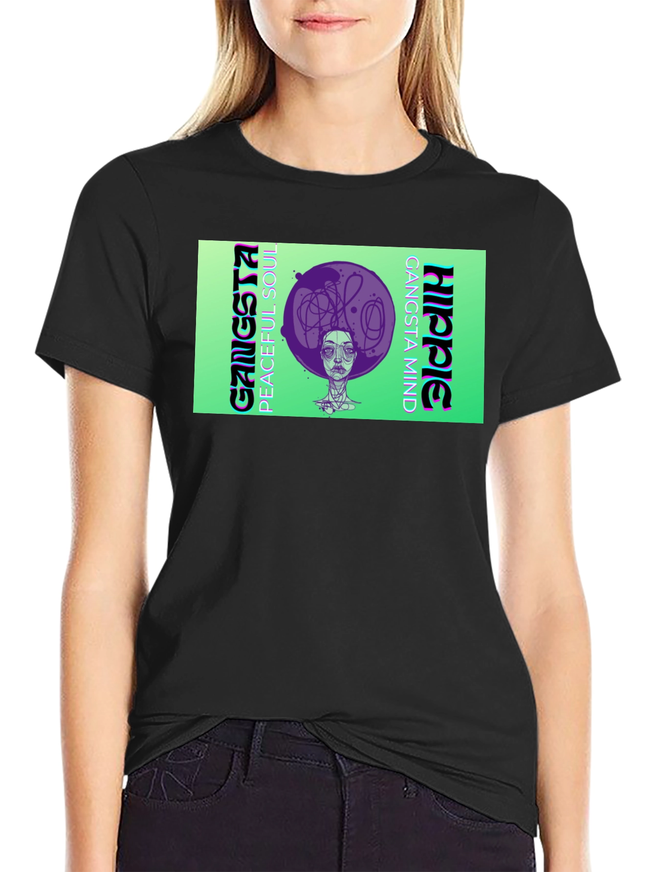 Gangsta Hippie Graphic T-Shirt