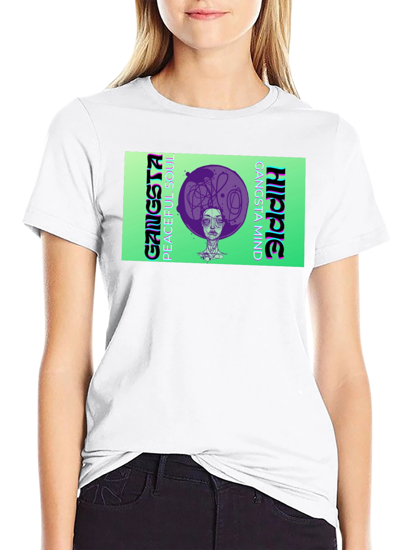 Gangsta Hippie Graphic T-Shirt