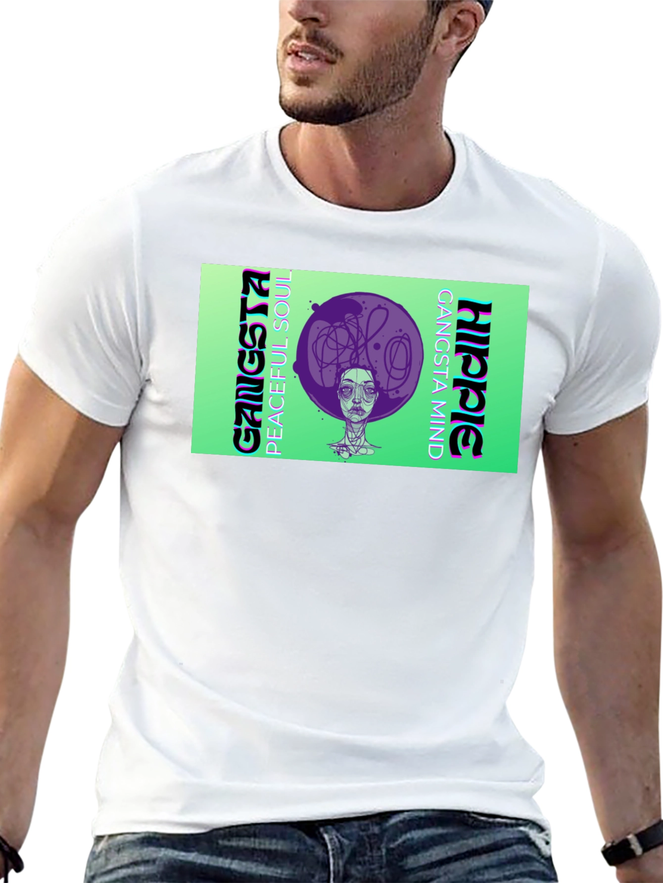 Gangsta Hippie Graphic T-Shirt