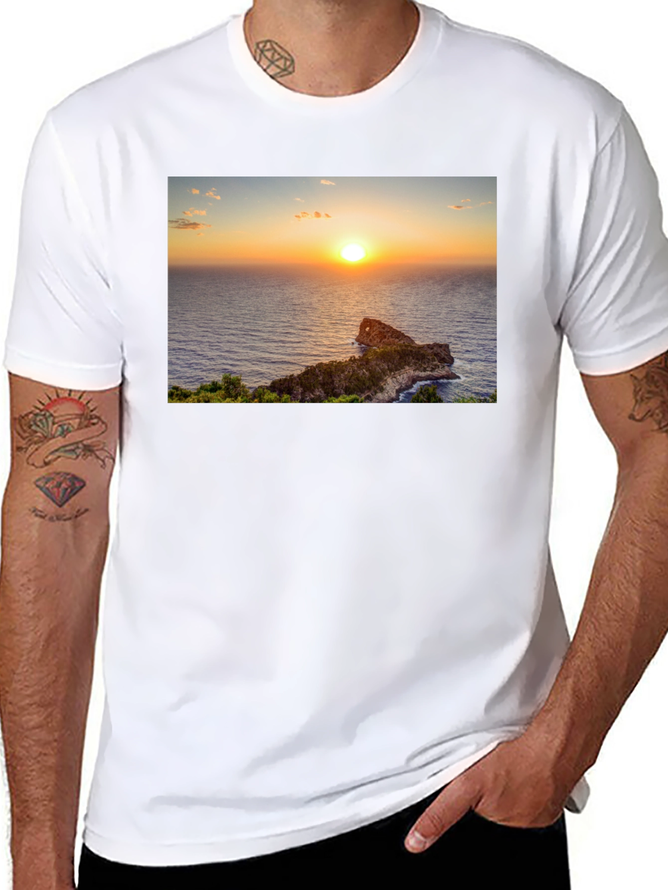 Sunset Ocean View T-Shirt