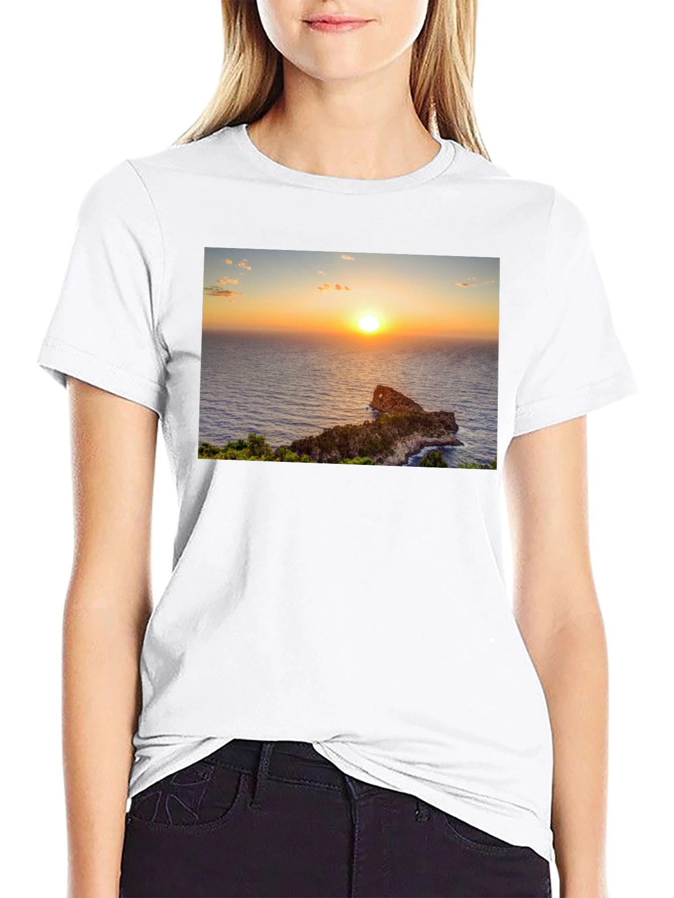 Sunset Ocean View T-Shirt
