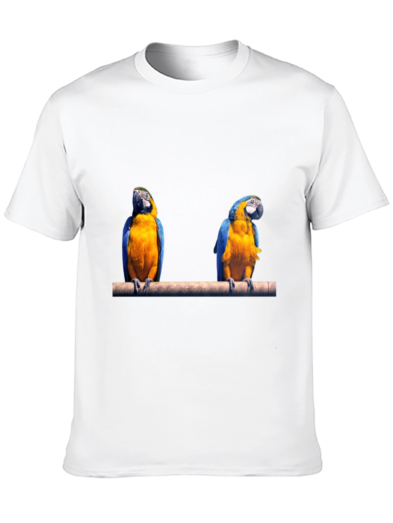 Parrot Print Black T-Shirt