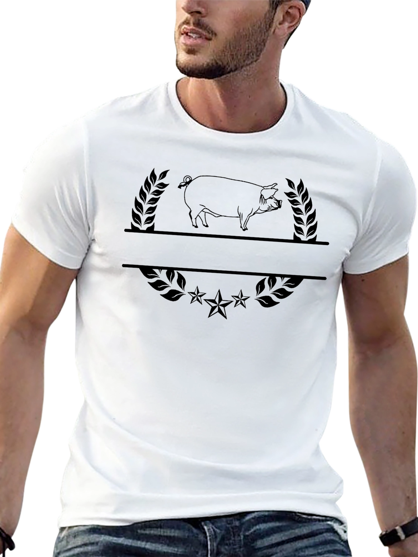 Pig Graphic Tee - Farm Animal T-Shirt