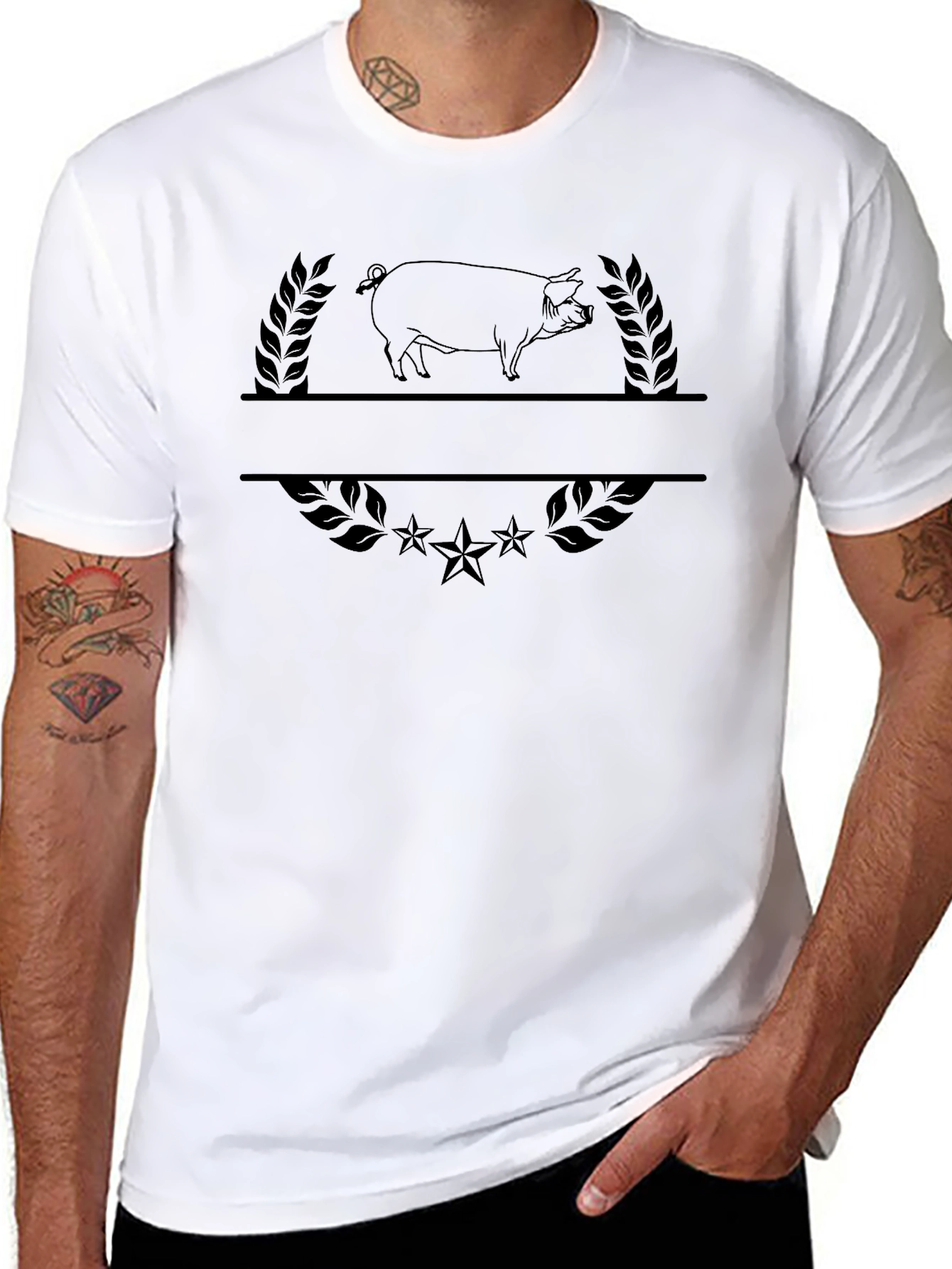 Pig Graphic Tee - Farm Animal T-Shirt
