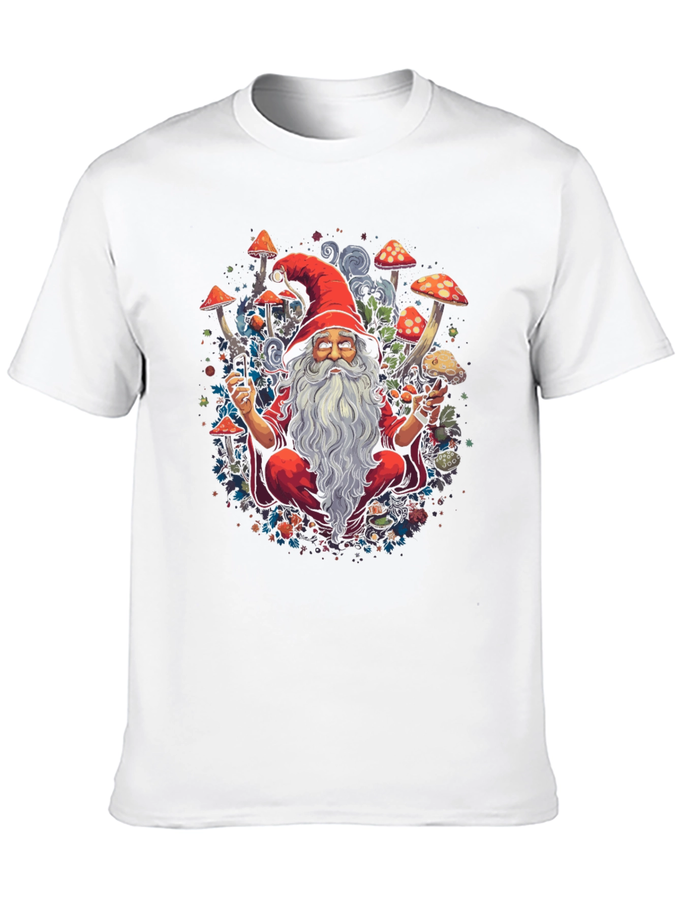 Wizard with Mushrooms Graphic Tee
