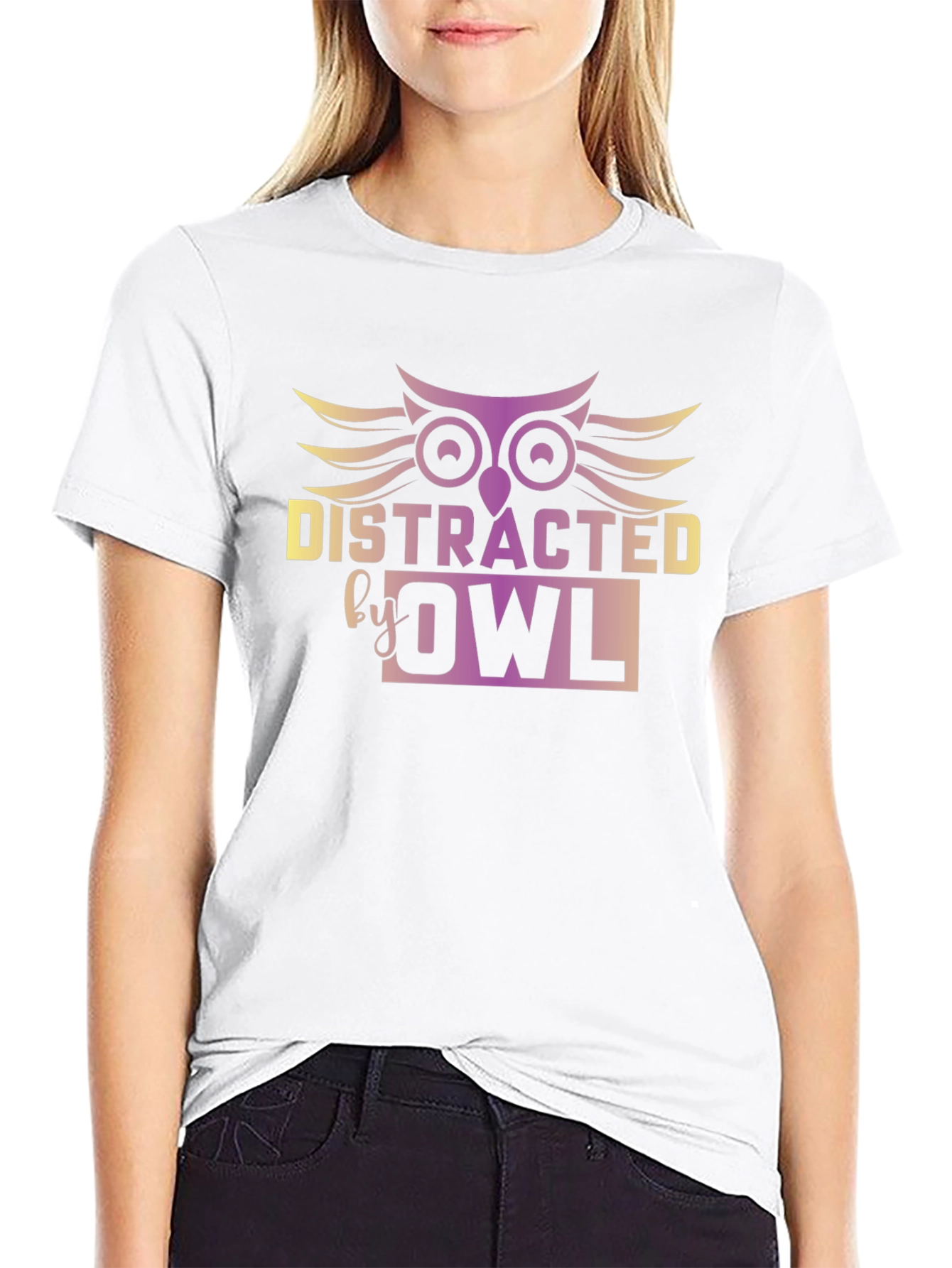 Distracted by Owl Graphic Tee - Unisex