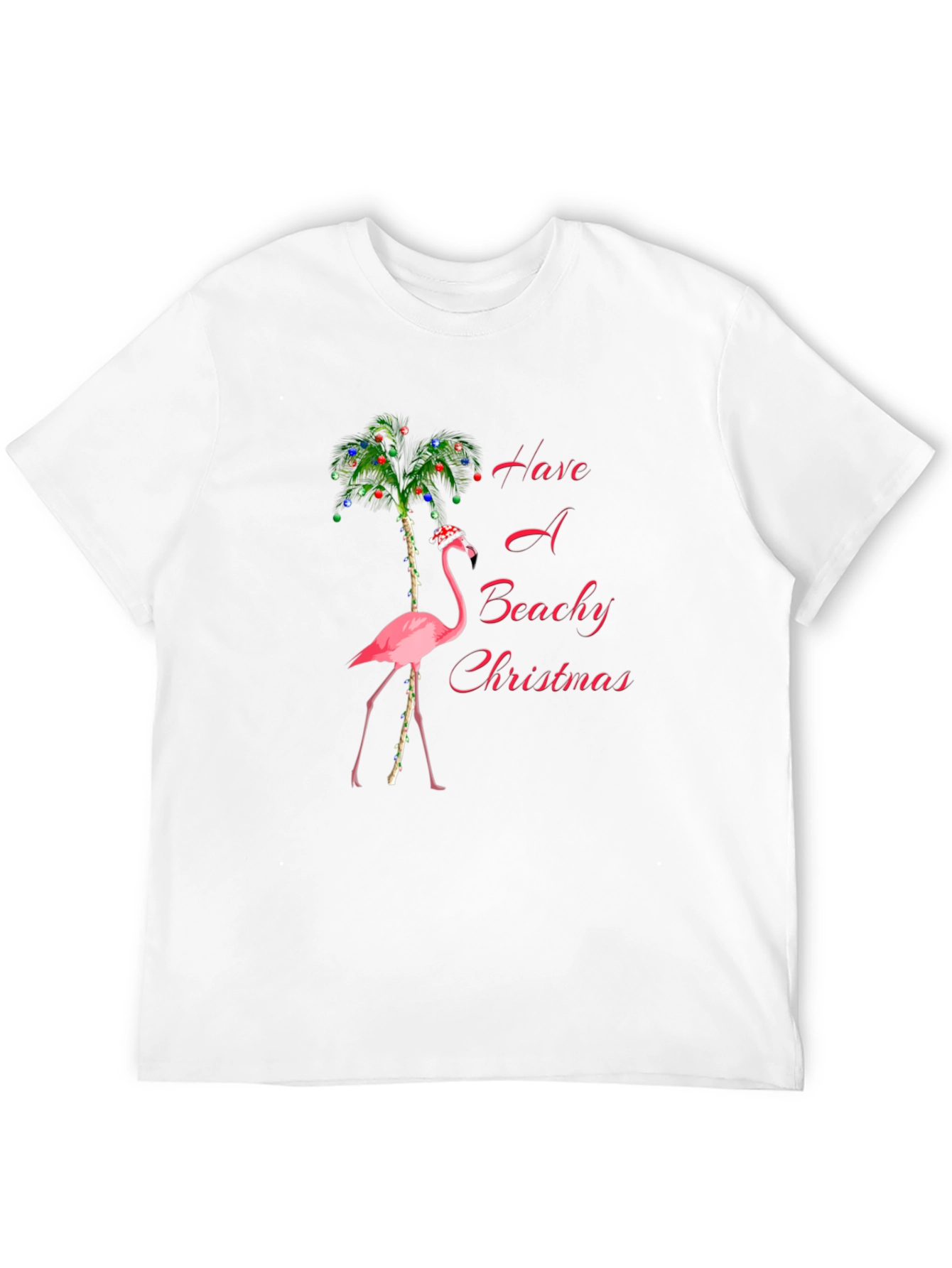 Beach Christmas Flamingo T-Shirt