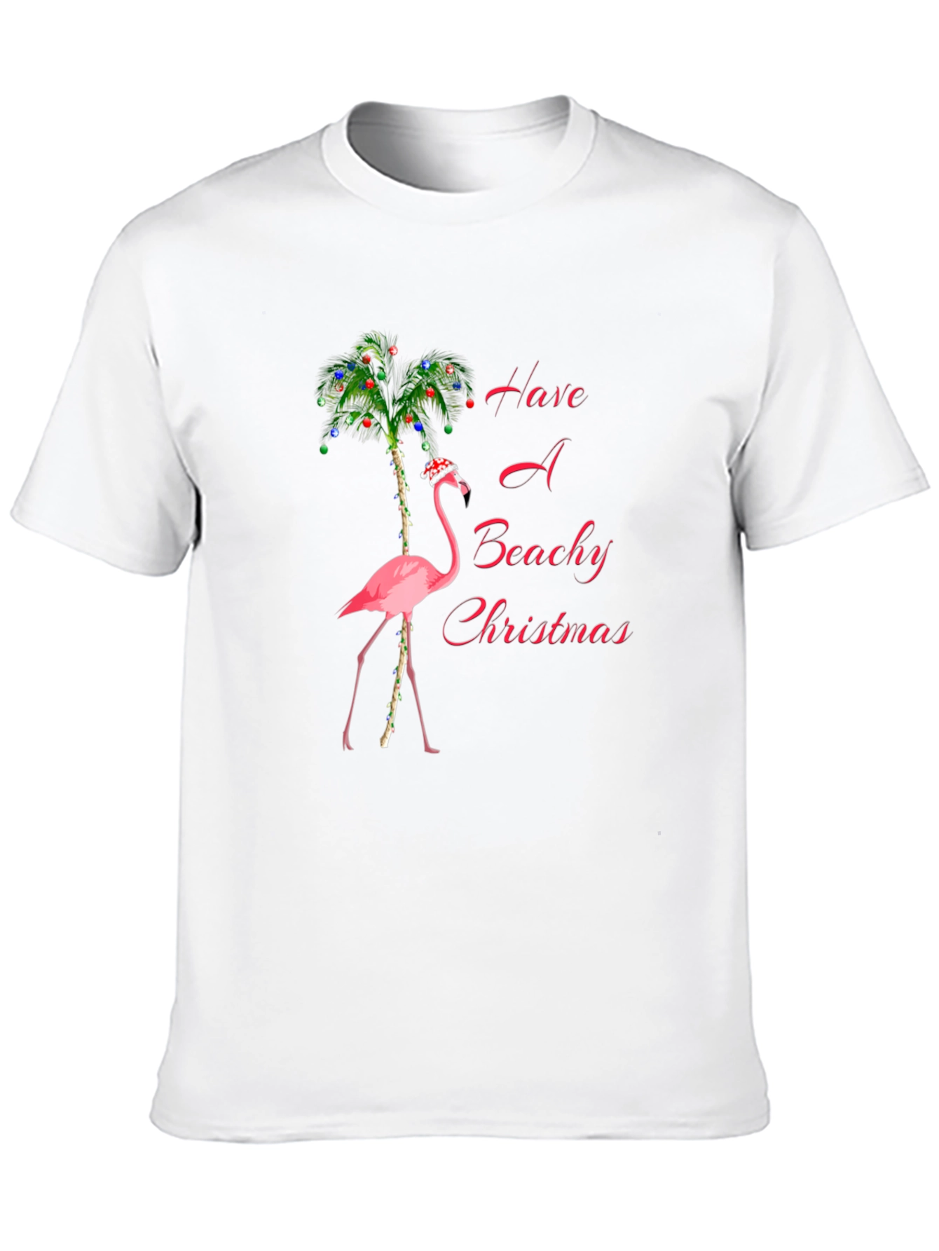 Beach Christmas Flamingo T-Shirt