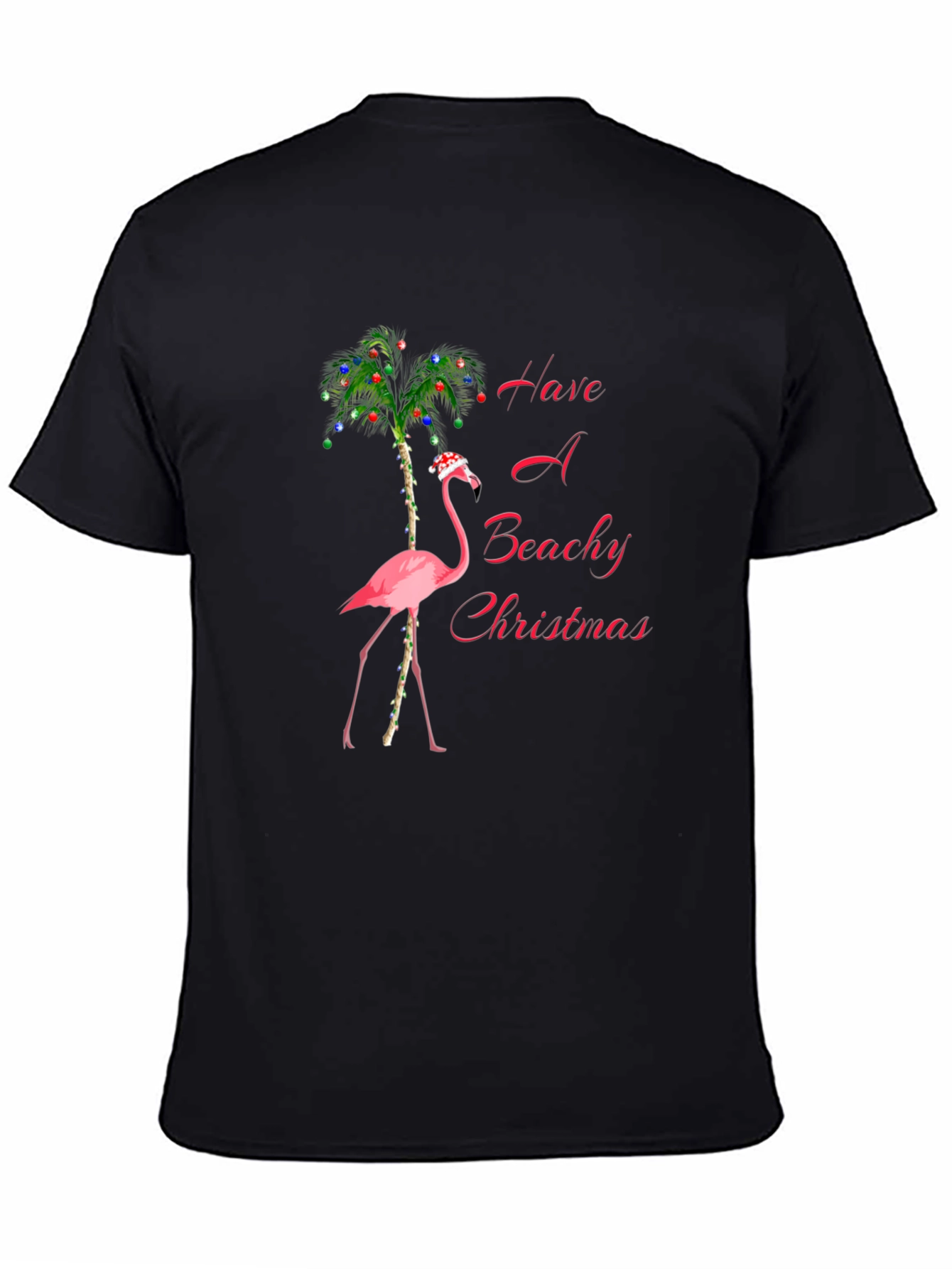 Beach Christmas Flamingo T-Shirt