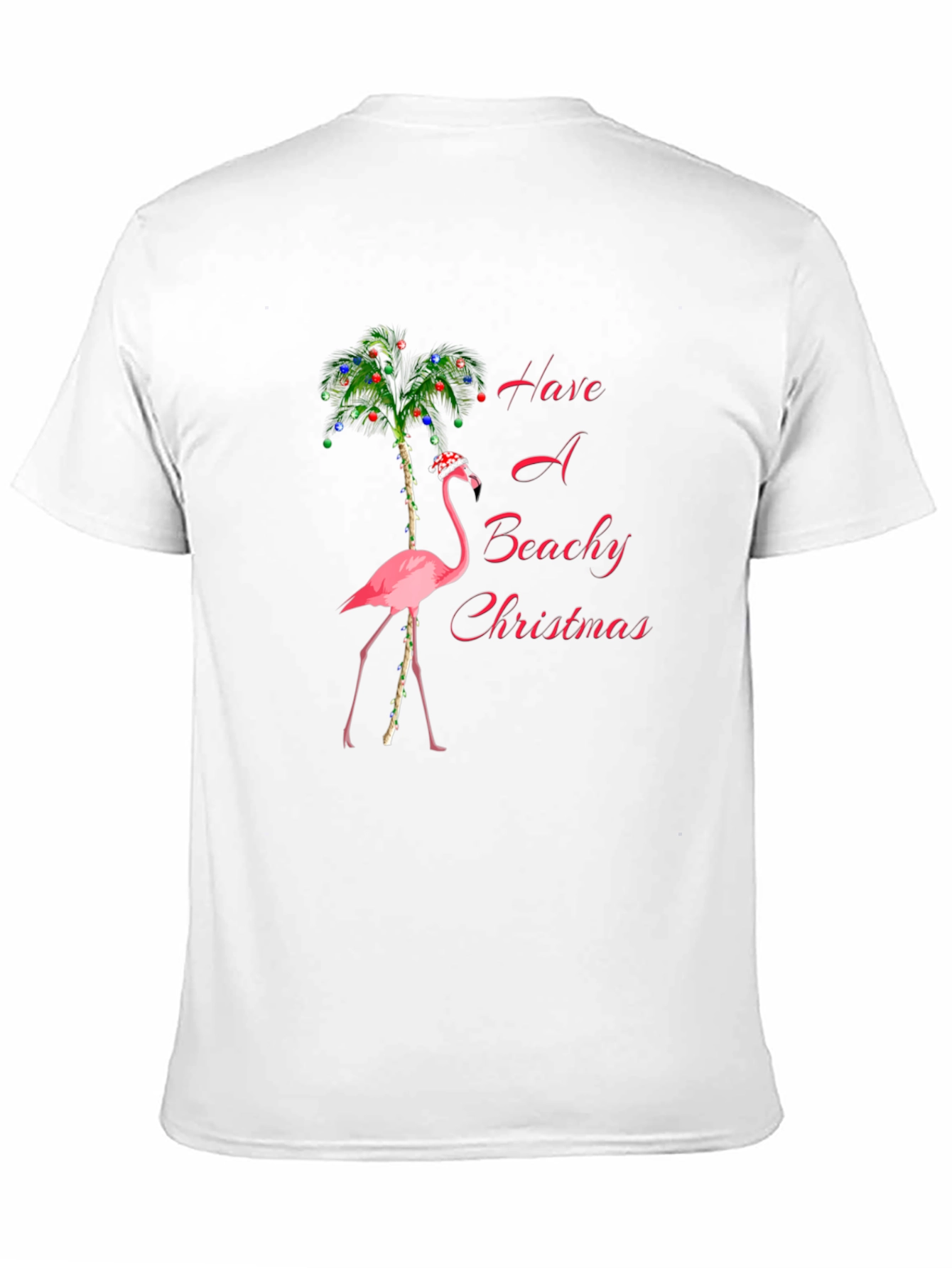 Beach Christmas Flamingo T-Shirt
