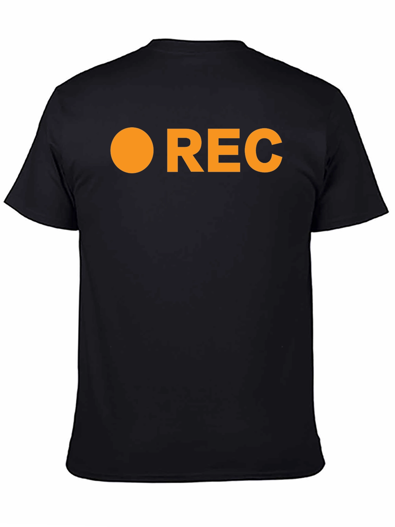 Retro REC T-Shirt - Black Crew Neck Tee
