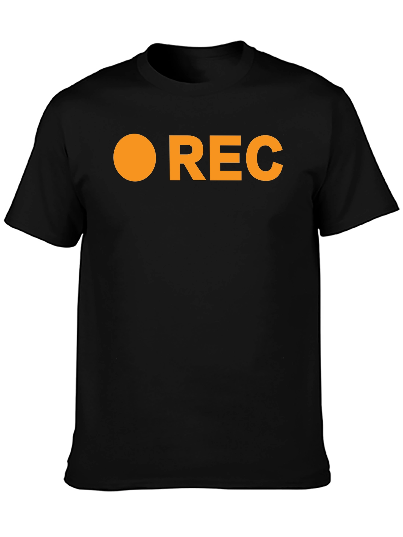 Retro REC T-Shirt - Black Crew Neck Tee