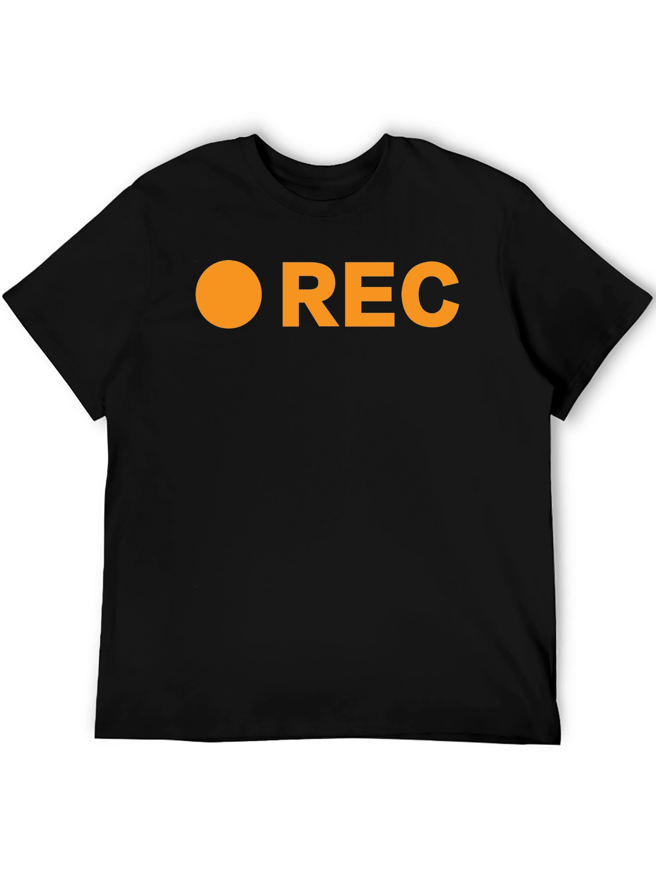 Retro REC T-Shirt - Black Crew Neck Tee