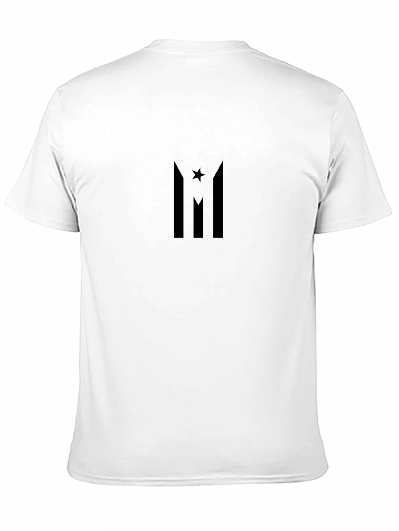 Black Puerto Rico Flag Style Star T-Shirt