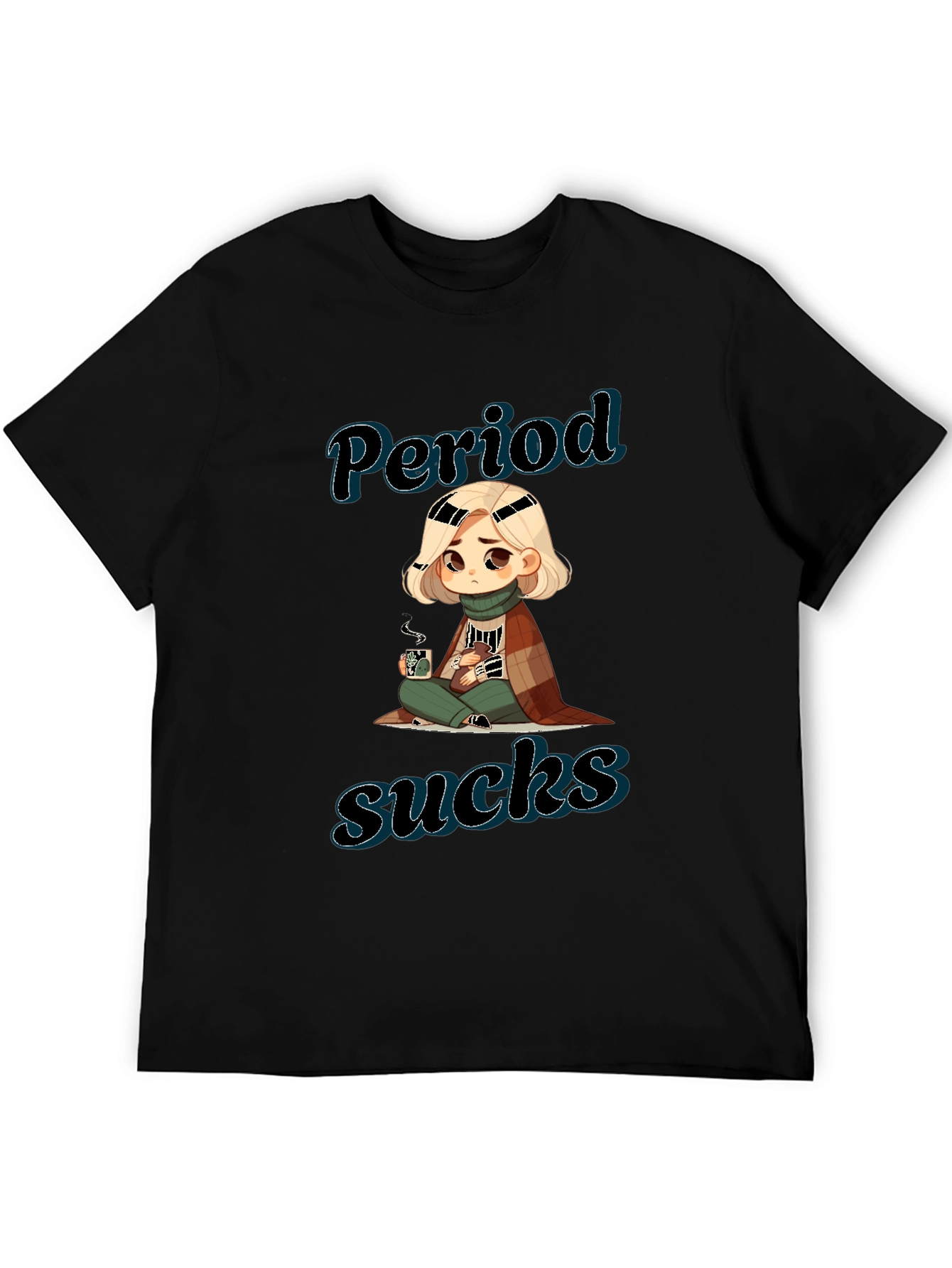 Period Sucks Graphic Tee - Unisex Black T-Shirt
