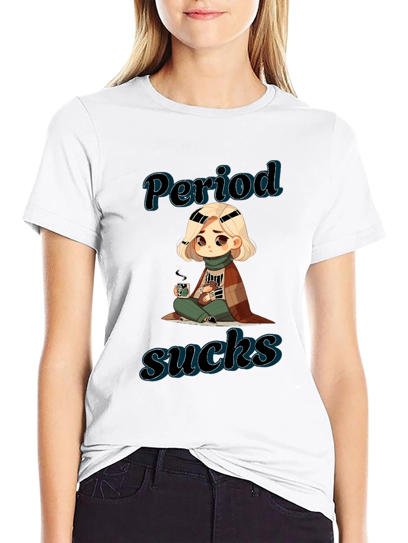 Period Sucks Graphic Tee - Unisex Black T-Shirt