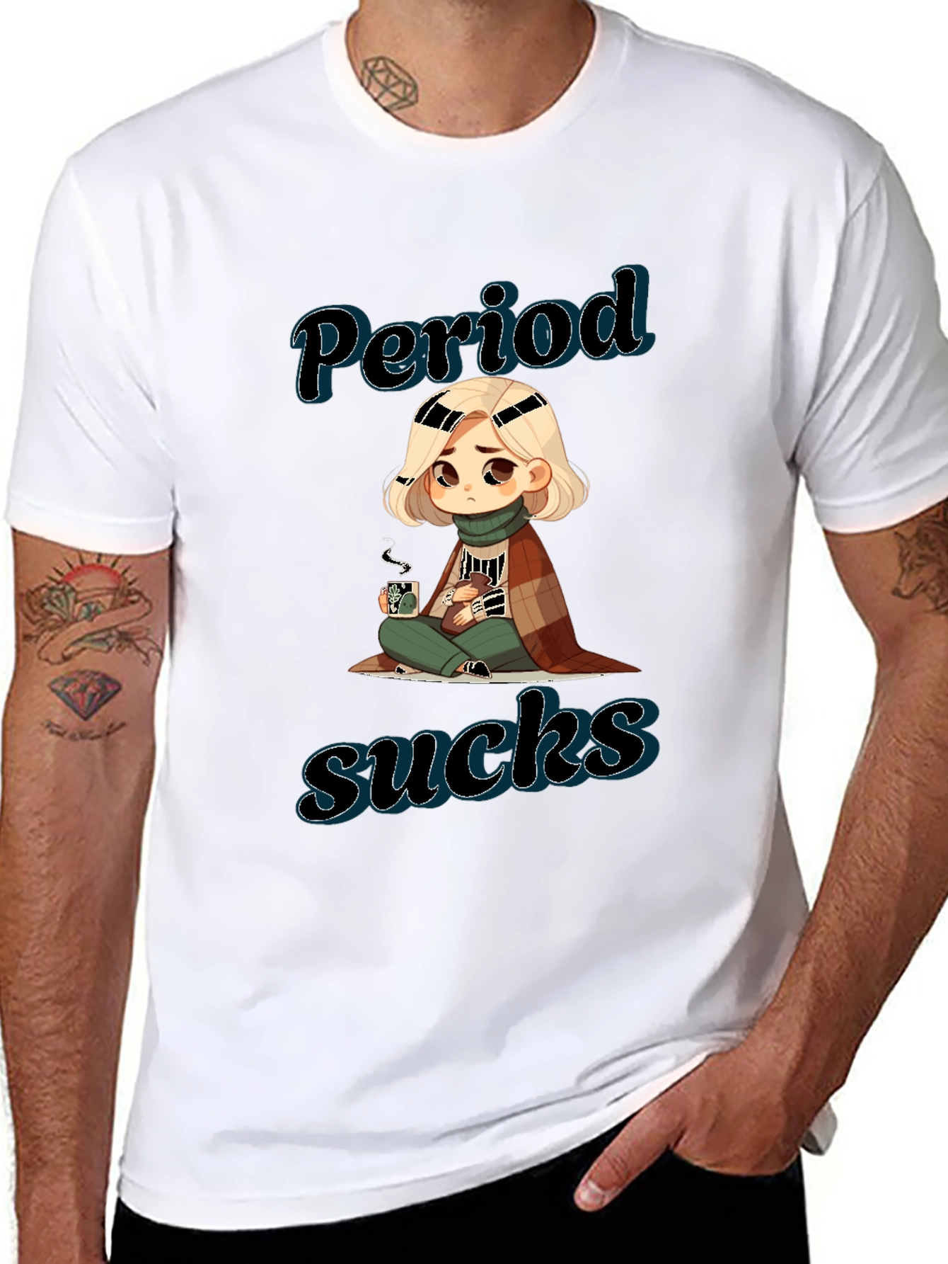 Period Sucks Graphic Tee - Unisex Black T-Shirt