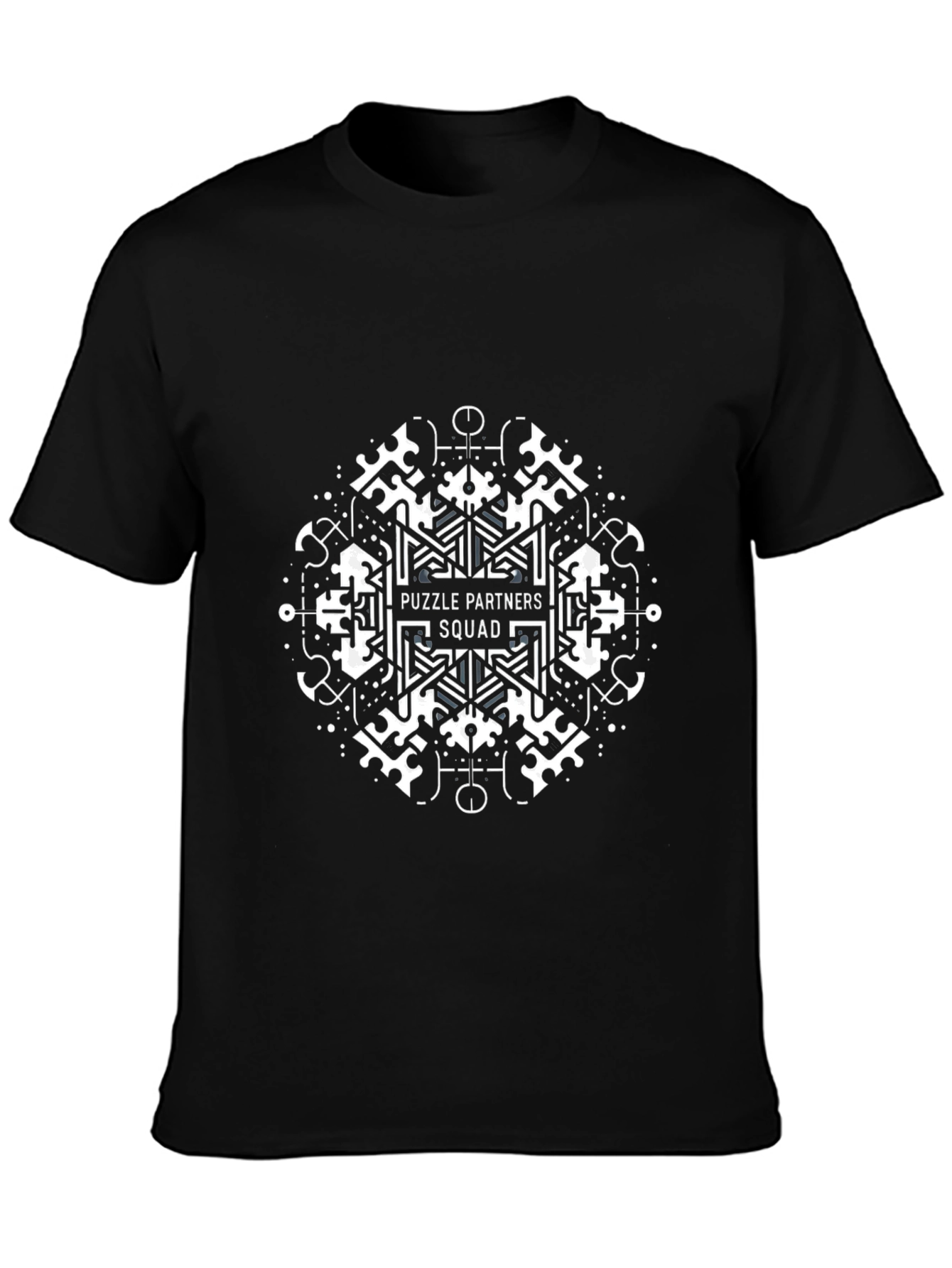 Puzzle Partners Squad Black Graphic Tee