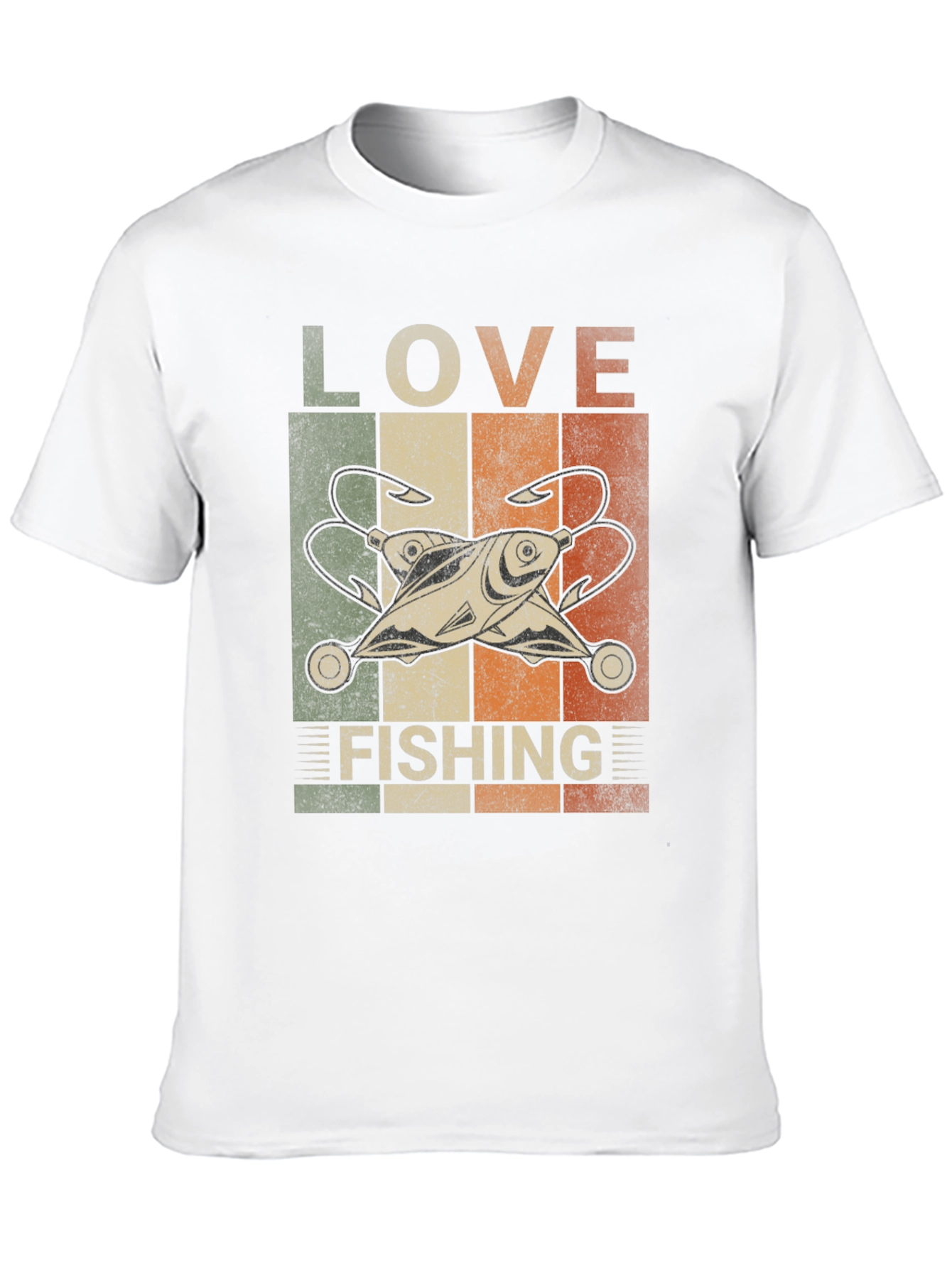 Love Fishing Retro Graphic T-Shirt
