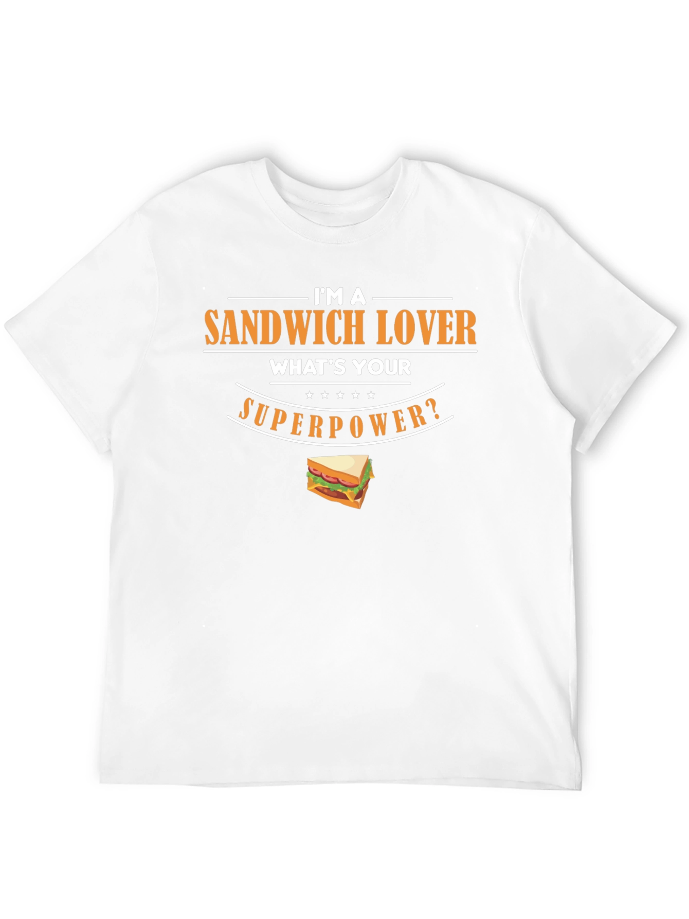 Sandwich Lover Superpower Graphic T-Shirt