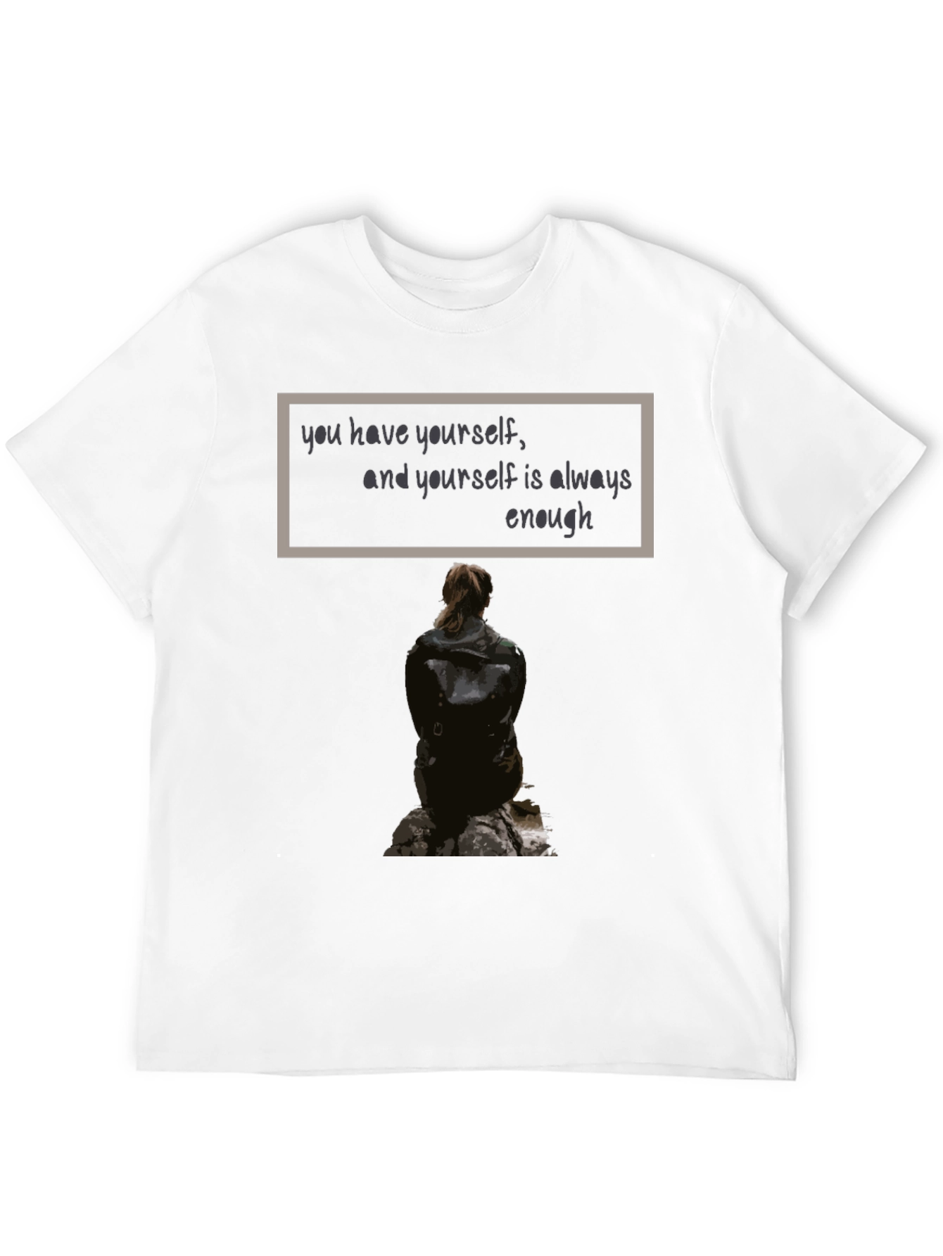Inspirational Quote Graphic T-Shirt - Unisex Black Tee