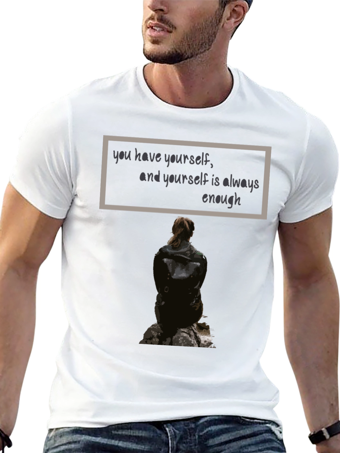 Inspirational Quote Graphic T-Shirt - Unisex Black Tee