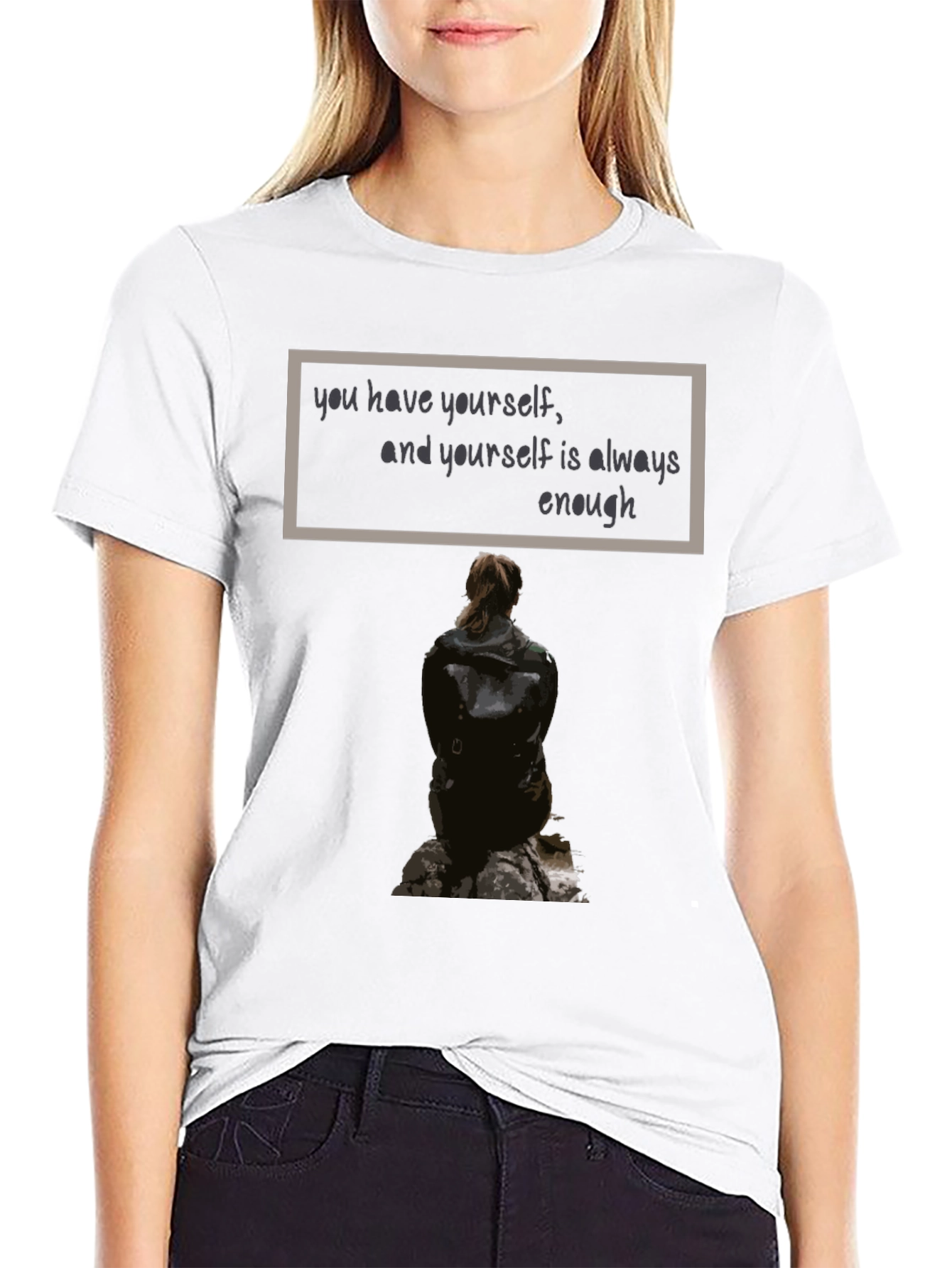 Inspirational Quote Graphic T-Shirt - Unisex Black Tee